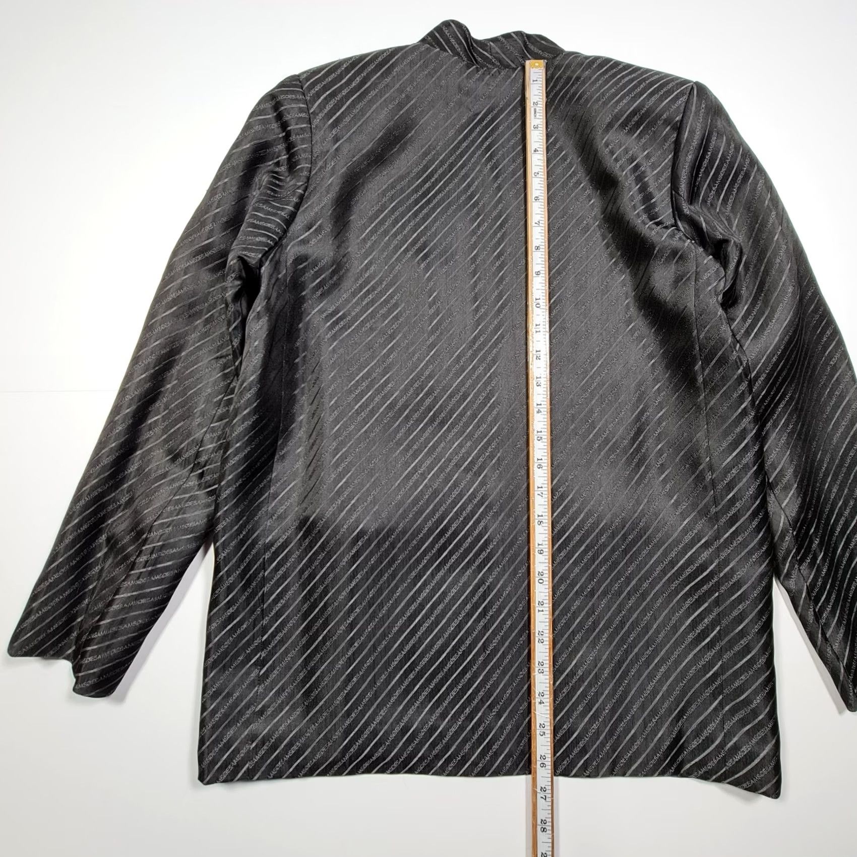 Vintage samsoe Blazer Black Small Womens Open Front Satin Ladies Size S / US 4 / IT 40 - 7 Thumbnail