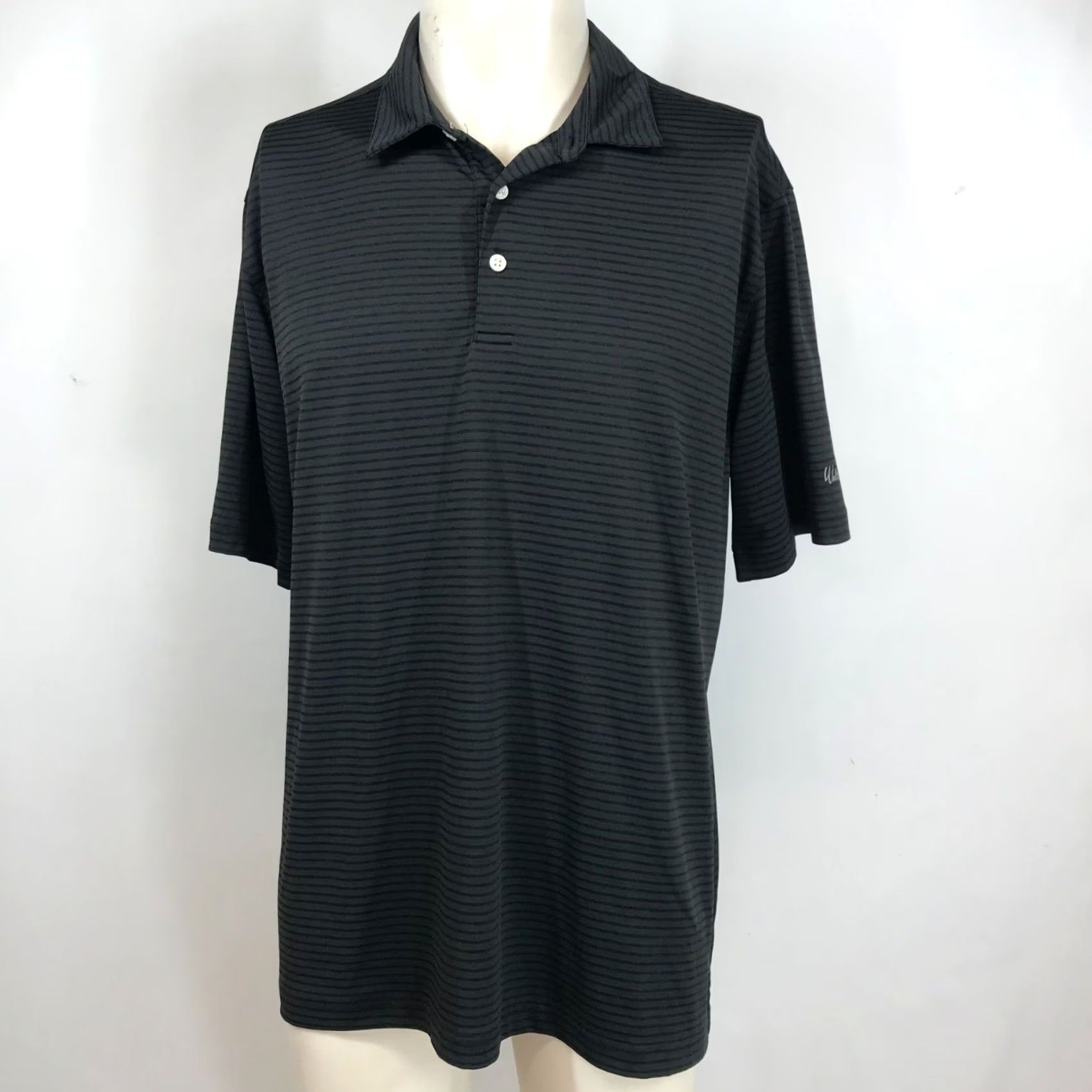 Vintage WALTER HAGEN GOLF Shirt Mens L Black Short Sleeve Collared Polyester Size US L / EU 52-54 / 3 - 2 Thumbnail