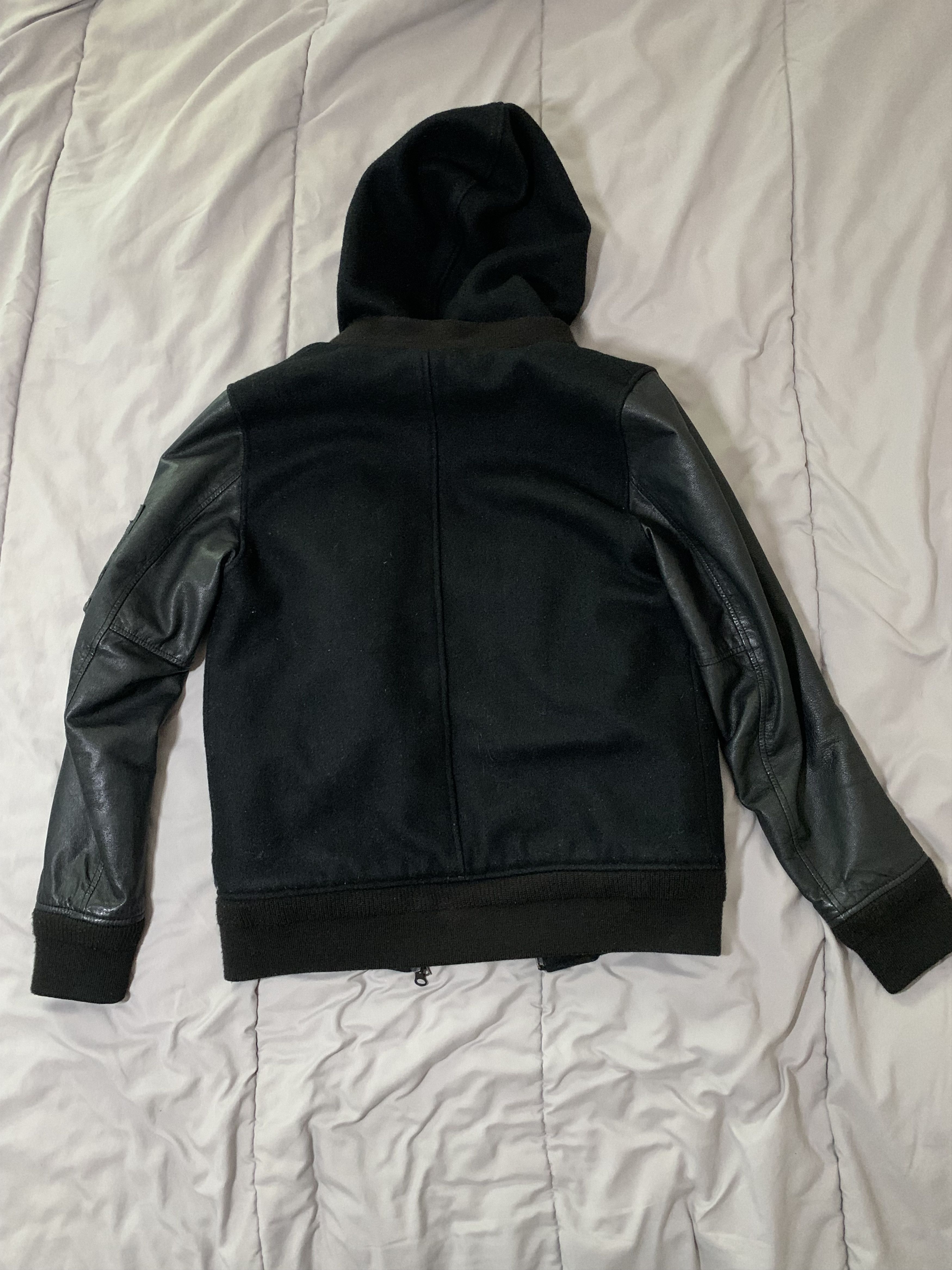 Japanese Brand Wool Hooded Bomber Jacket Size US M / EU 48-50 / 2 - 2 Thumbnail