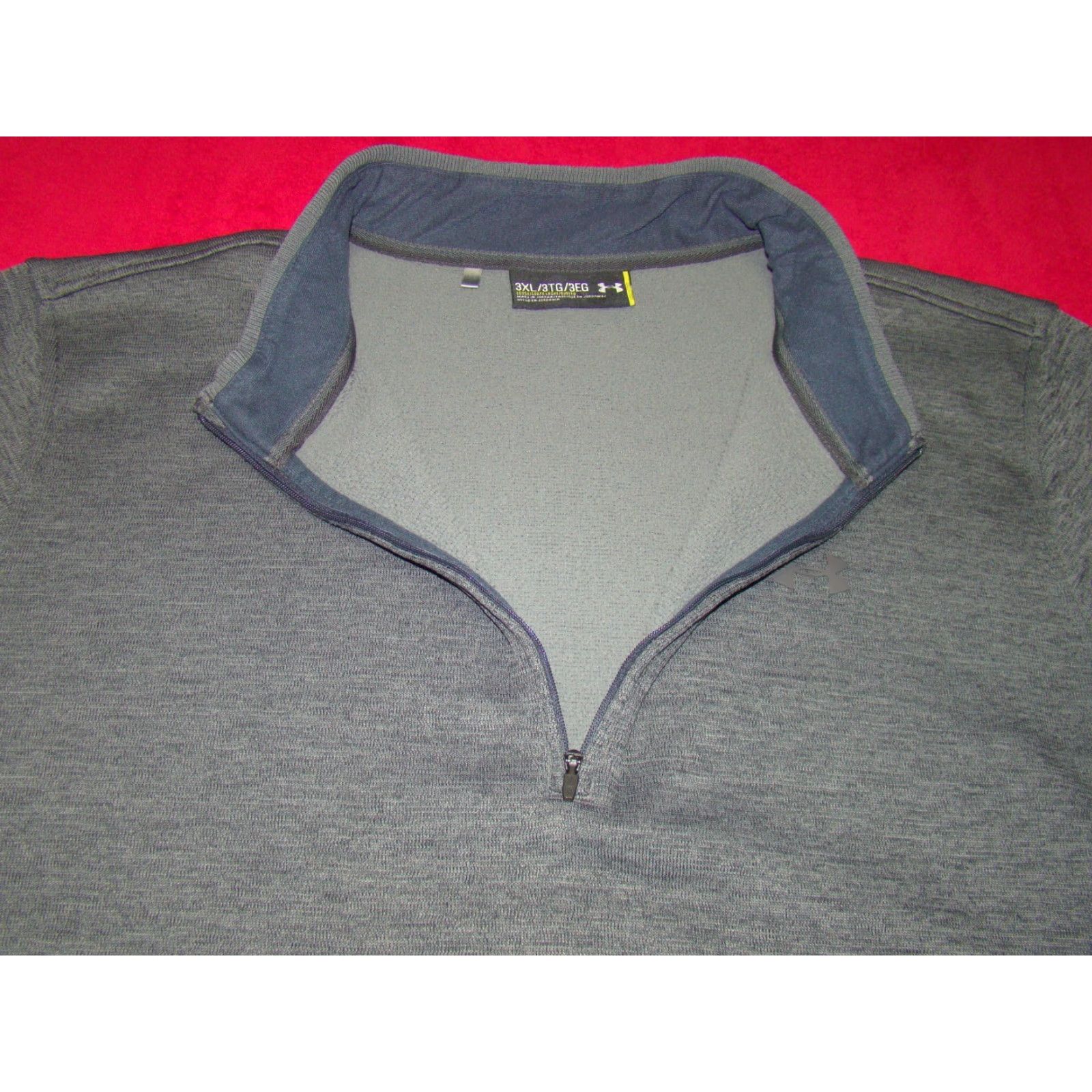 Under Armour Under Armour Shirt 3XL Long Sleeve Pullover 1/4 Zip Gray Mens Big & Tall Size US XXL / EU 58 / 5 - 4 Thumbnail