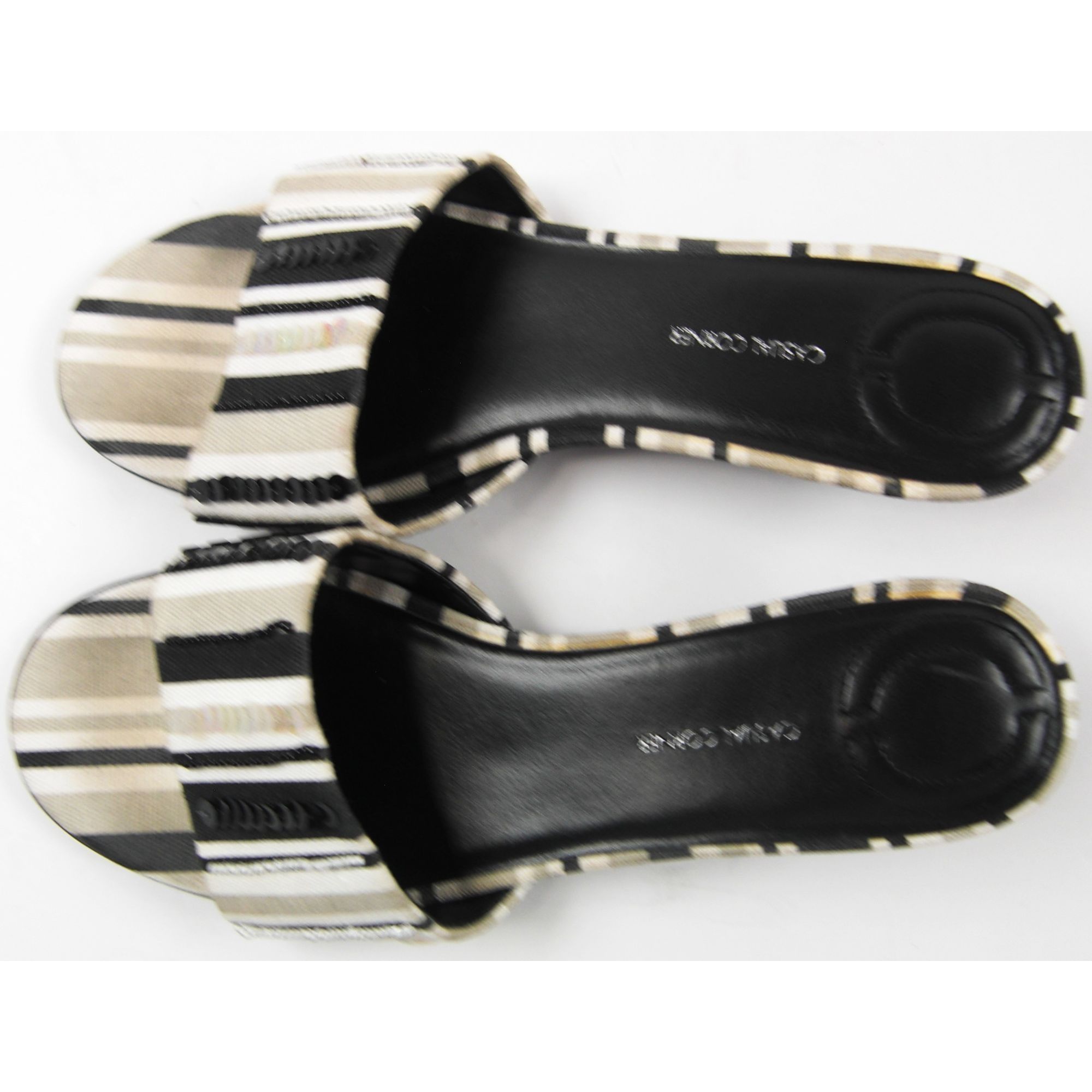 Other Casual Corner Flat Striped Opened Toe Sandals Women's Size 7 Size US 7 / IT 37 - 4 Thumbnail