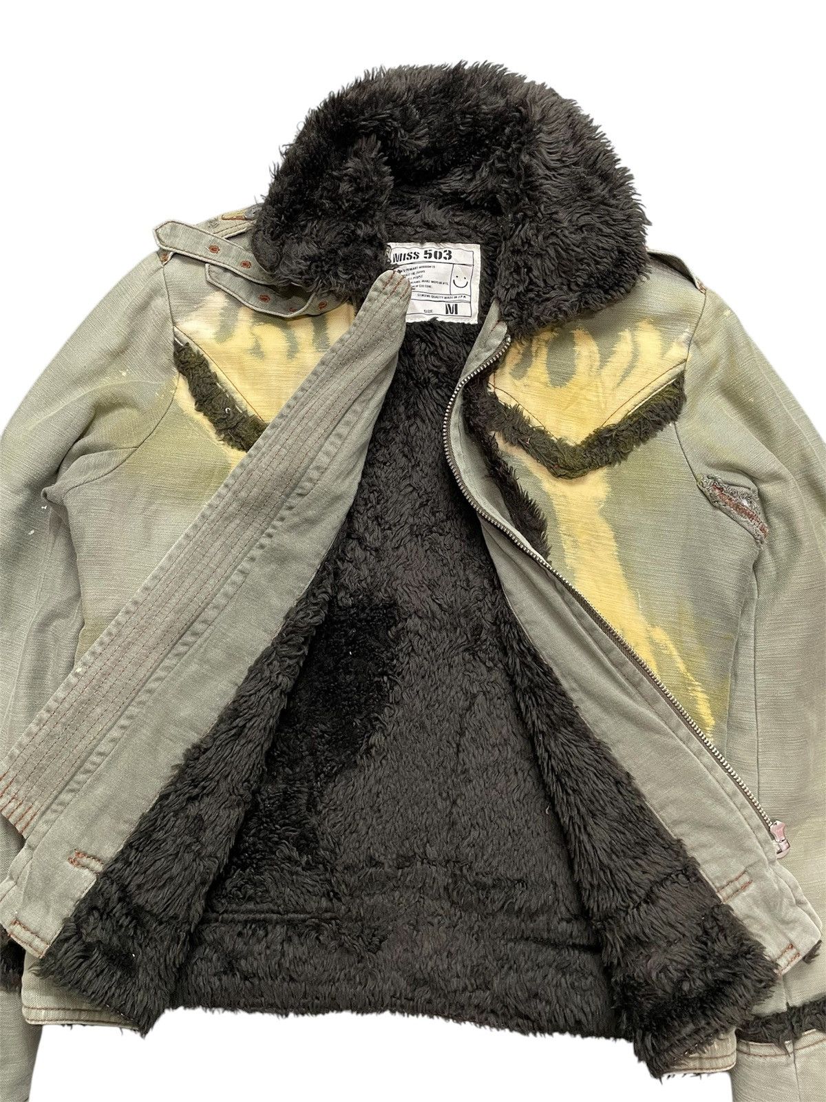 20471120 2000s MISS 503 GOA STYLE Avant-Garde FAUXFUR JACKET Size US M / EU 48-50 / 2 - 12 Thumbnail