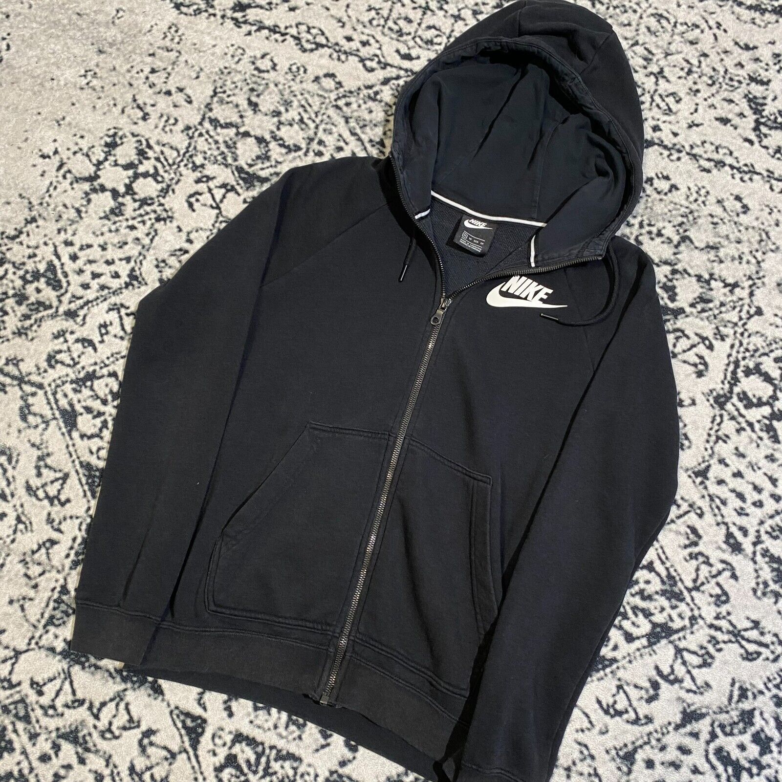 Nike × Vintage Vintage Nike Black Cotton Hoodie Size XS Archive Sport Size US XS / EU 42 / 0 - 4 Thumbnail