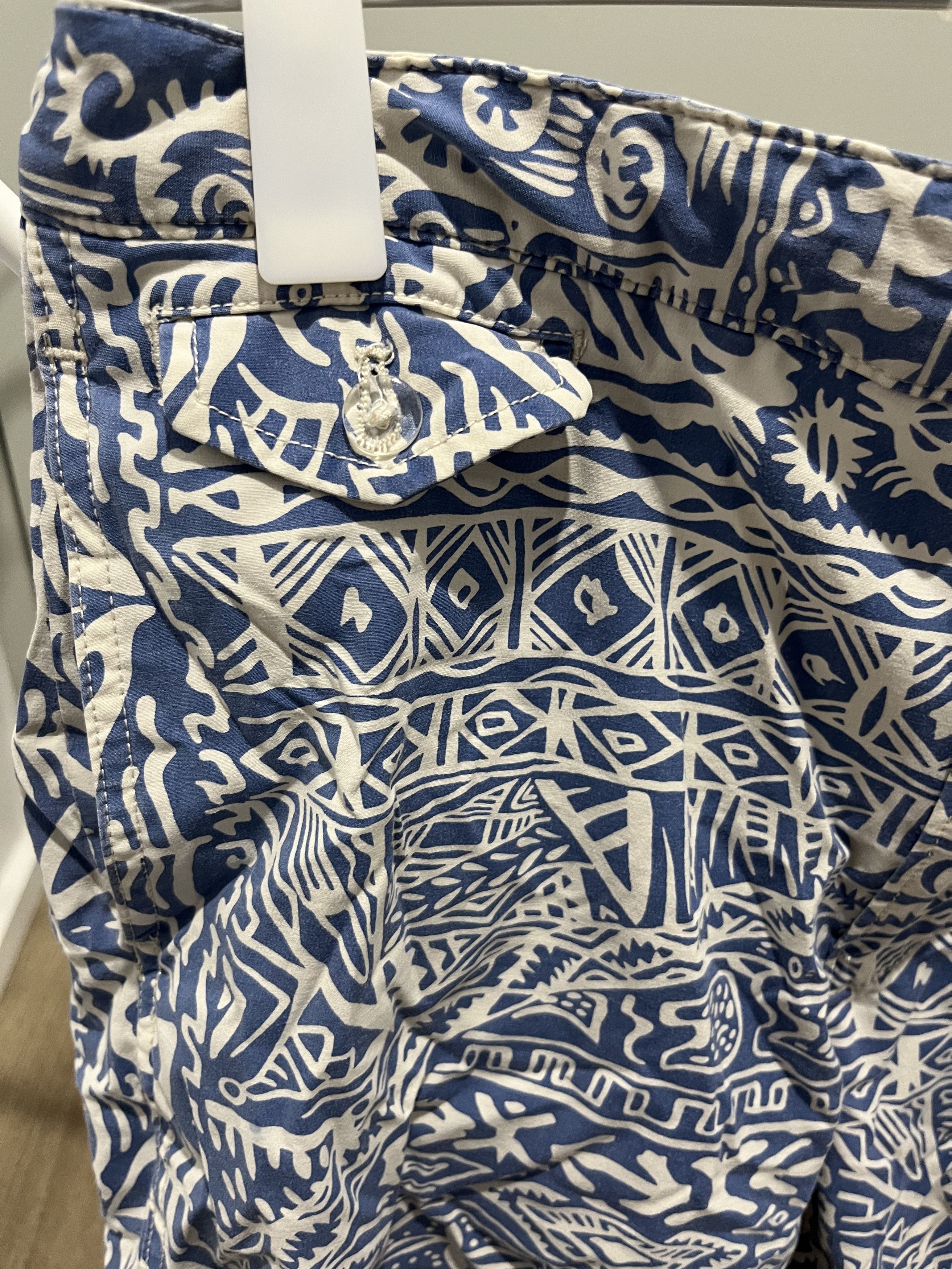 Buck Mason Buck Mason blue/white printed shorts Size US 29 - 4 Thumbnail