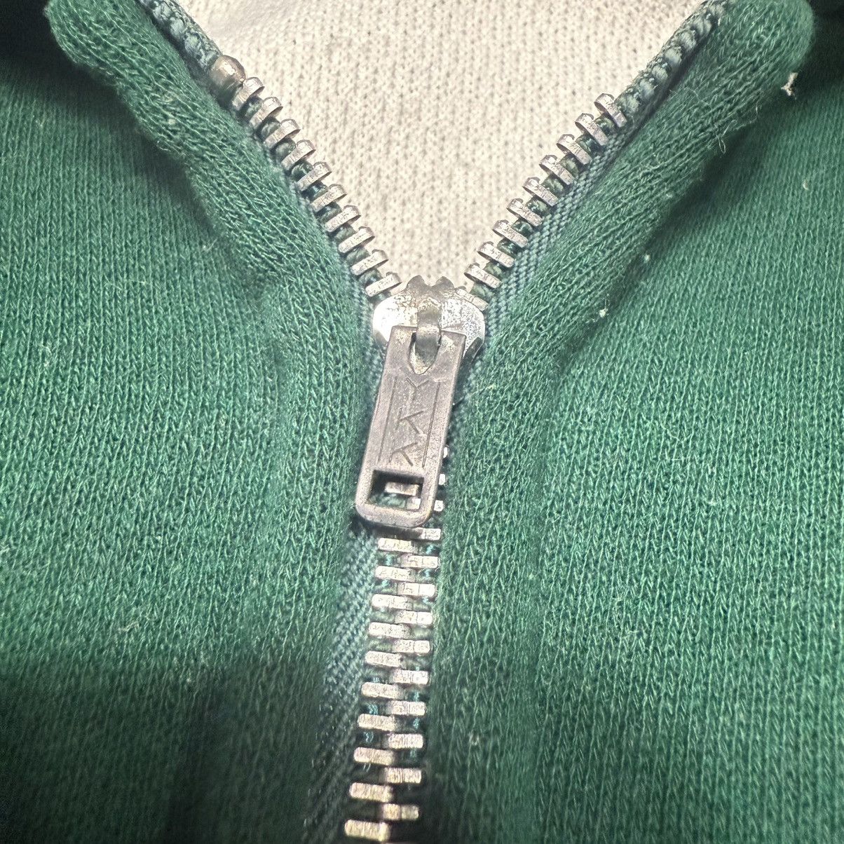 Vintage True Vintage Green Cotton Waffle Insulated Thermal Zip Hoodi Size US M / EU 48-50 / 2 - 13 Thumbnail