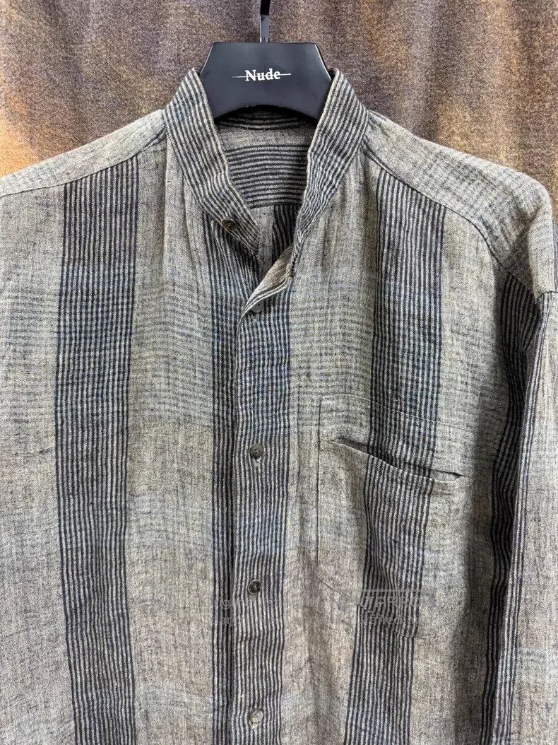 Issey Miyake Issey Miyake Brushed Linen Striped Shirt Size US M / EU 48-50 / 2 - 4 Thumbnail