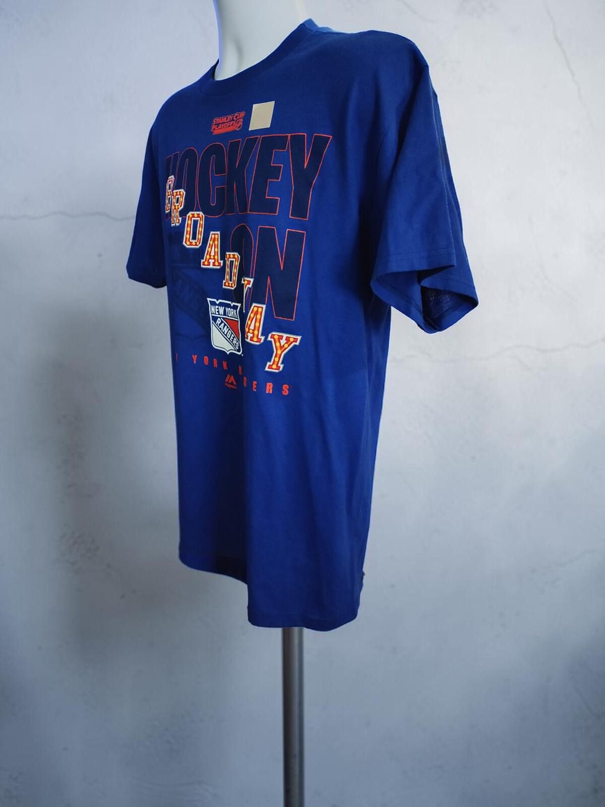 Majestic Official Stanley Cup NY Rangers Broadway Hockey Tee, Sz L Size ONE SIZE - 4 Thumbnail