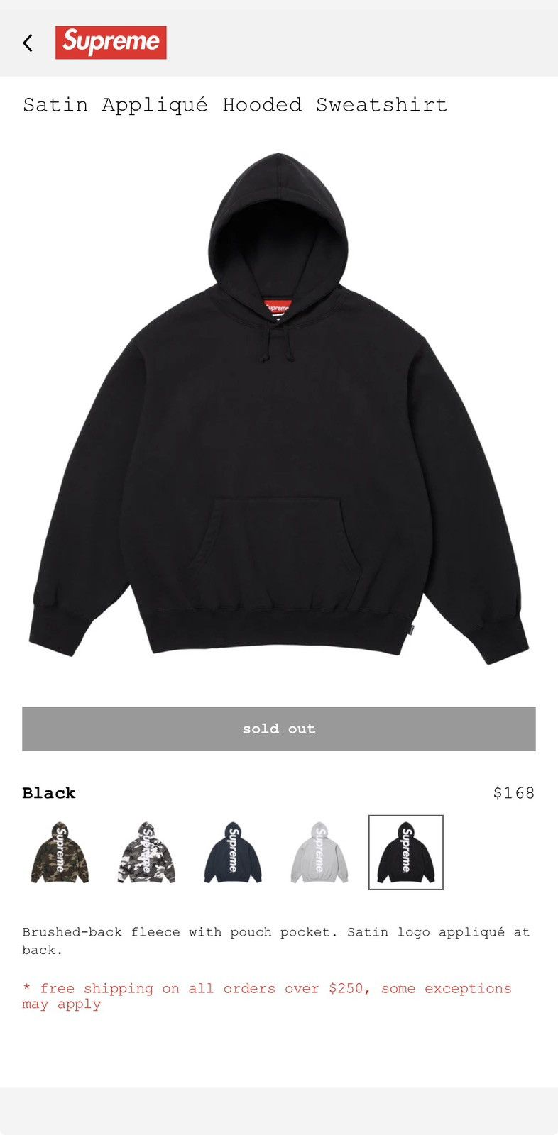Supreme Black Supreme Appliqué Hoodie Size US M / EU 48-50 / 2 - 2 Thumbnail
