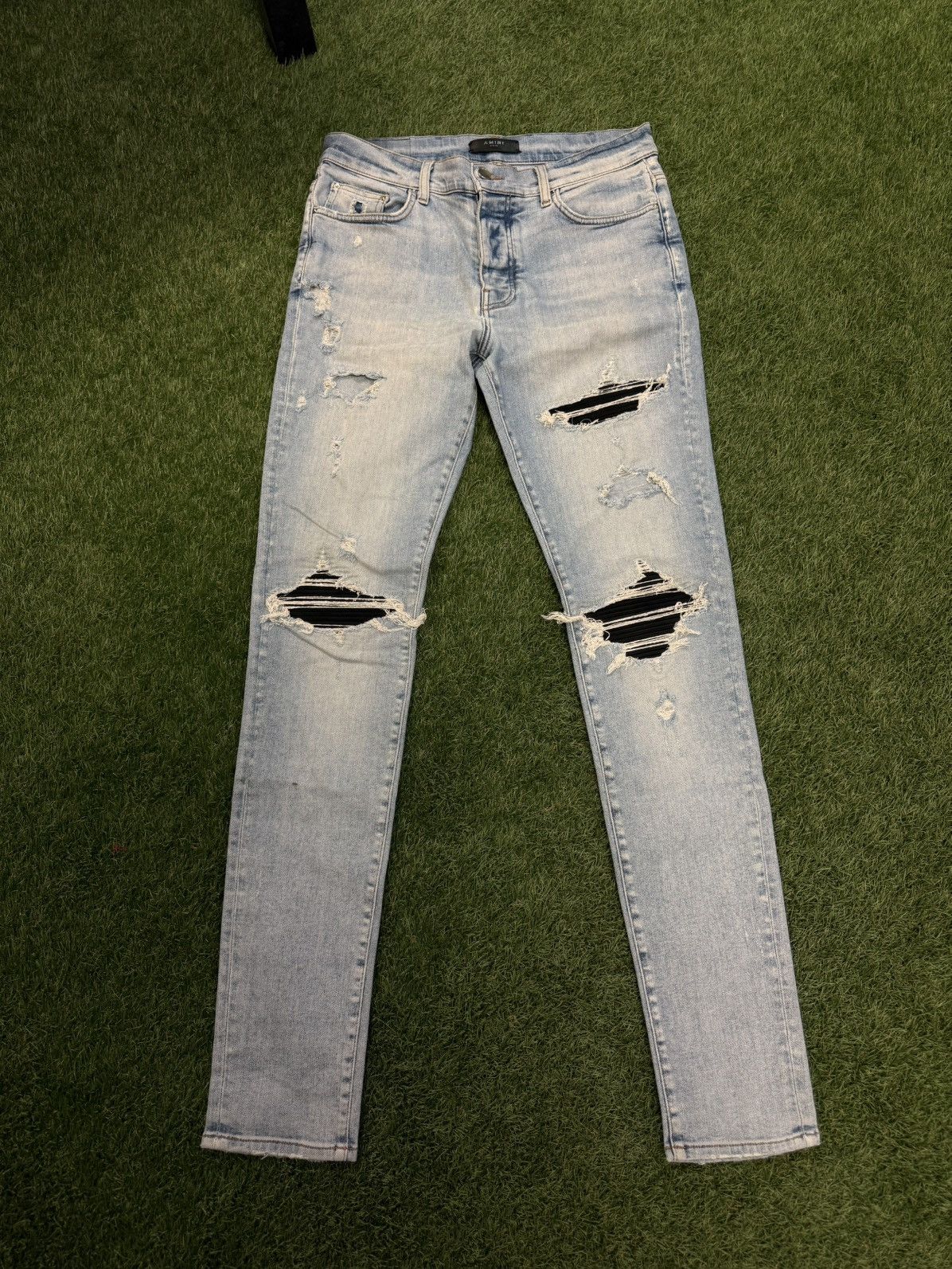 Amiri Amiri MX1 Jeans Black Patch Blue Pants Size 33 CLEAN 🧼 Size US 33 - 1 Thumbnail