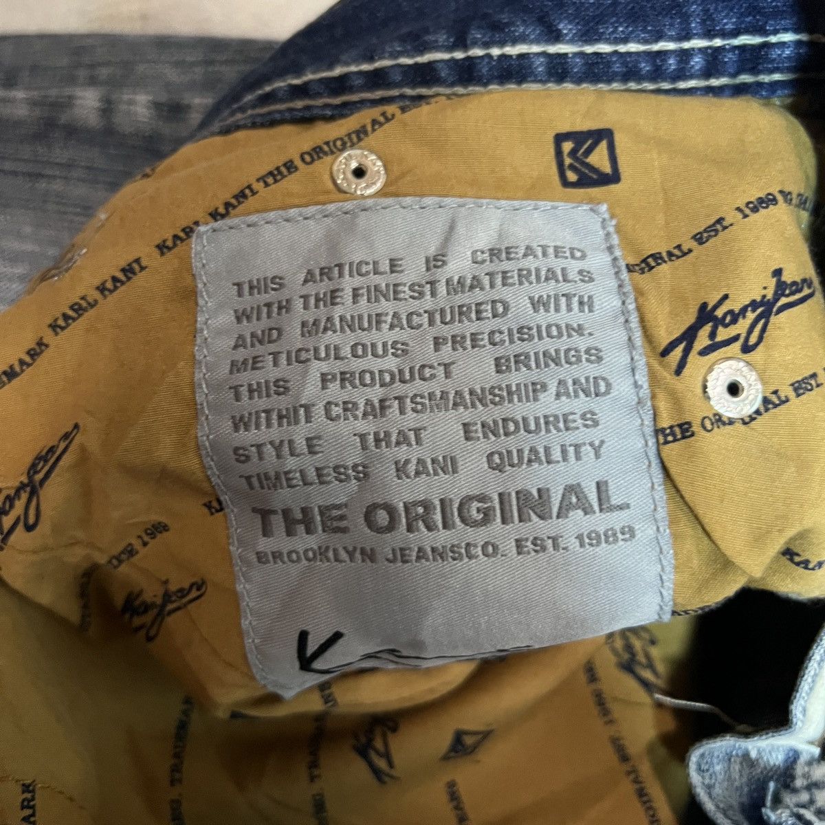 Karl Kani Vintage Grail 90s Karl Kani Embroidered Denim Jeans Size US 34 / EU 50 - 13 Thumbnail