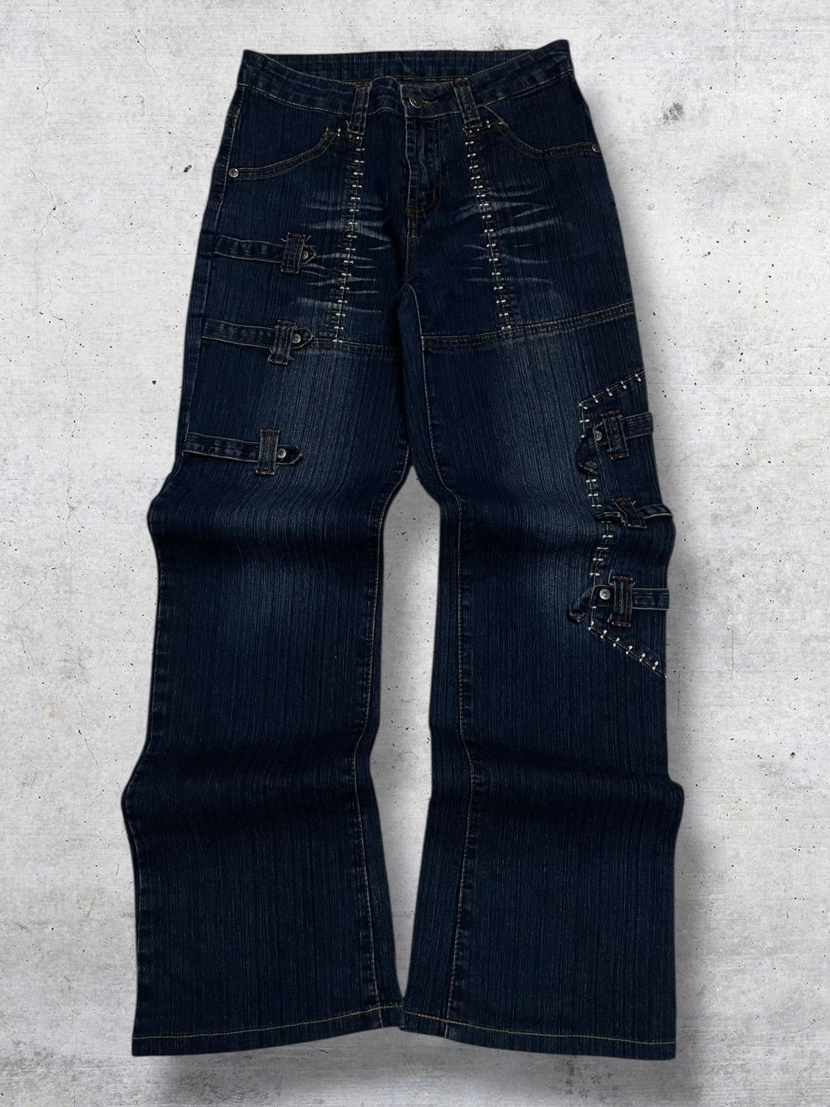 Tornado Mart VINTAGE T&T OG JAPANESEBRAND 1990S POP PUNK FLARED CUT DENIM Size US 27 - 1 Thumbnail