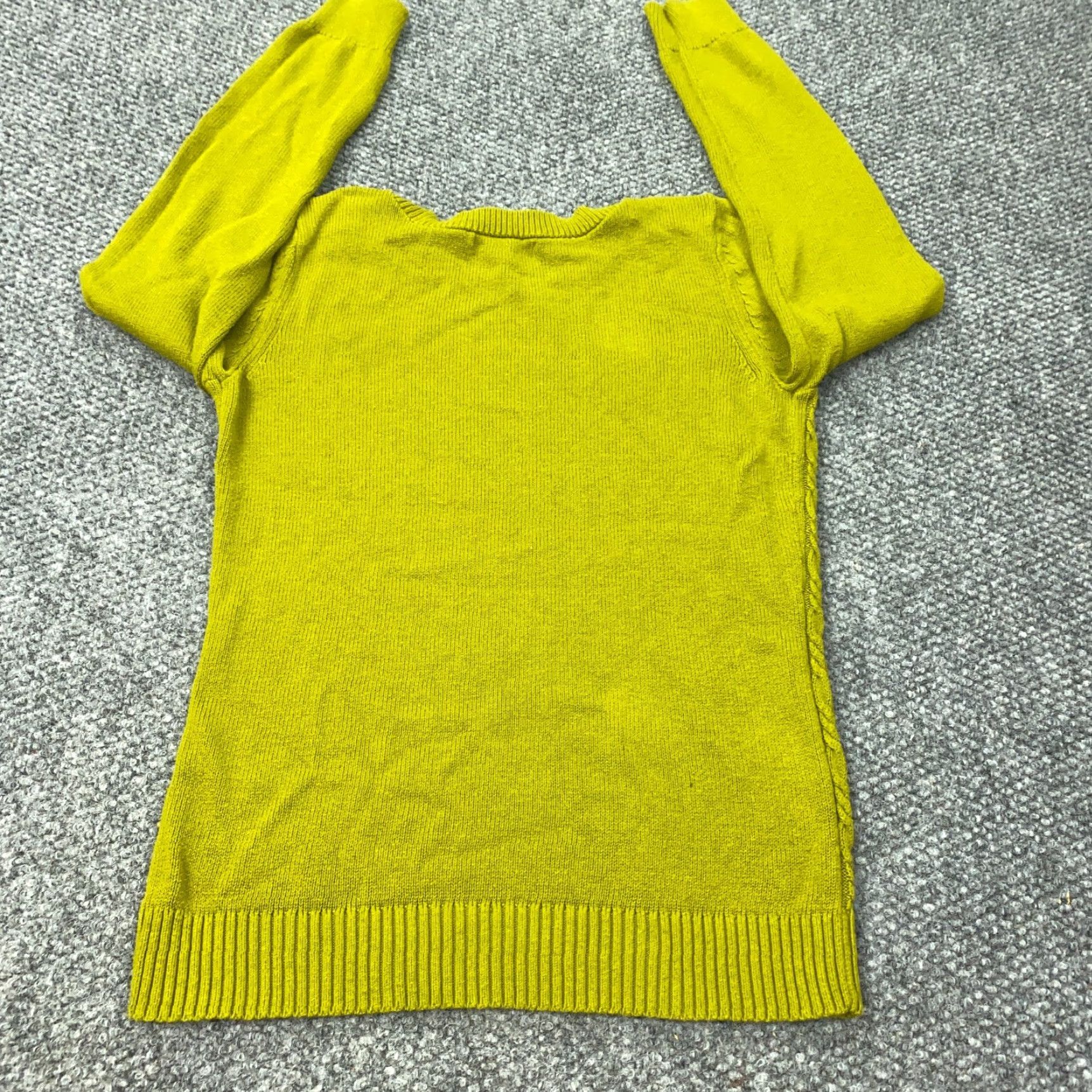 Banana Republic Banana Republic Sweater Womens Medium Green Angora Rabbit Hair Blend Cable Knit Pullover Long Sleeve Boat Neck Size M / US 6-8 / IT 42-44 - 4 Thumbnail