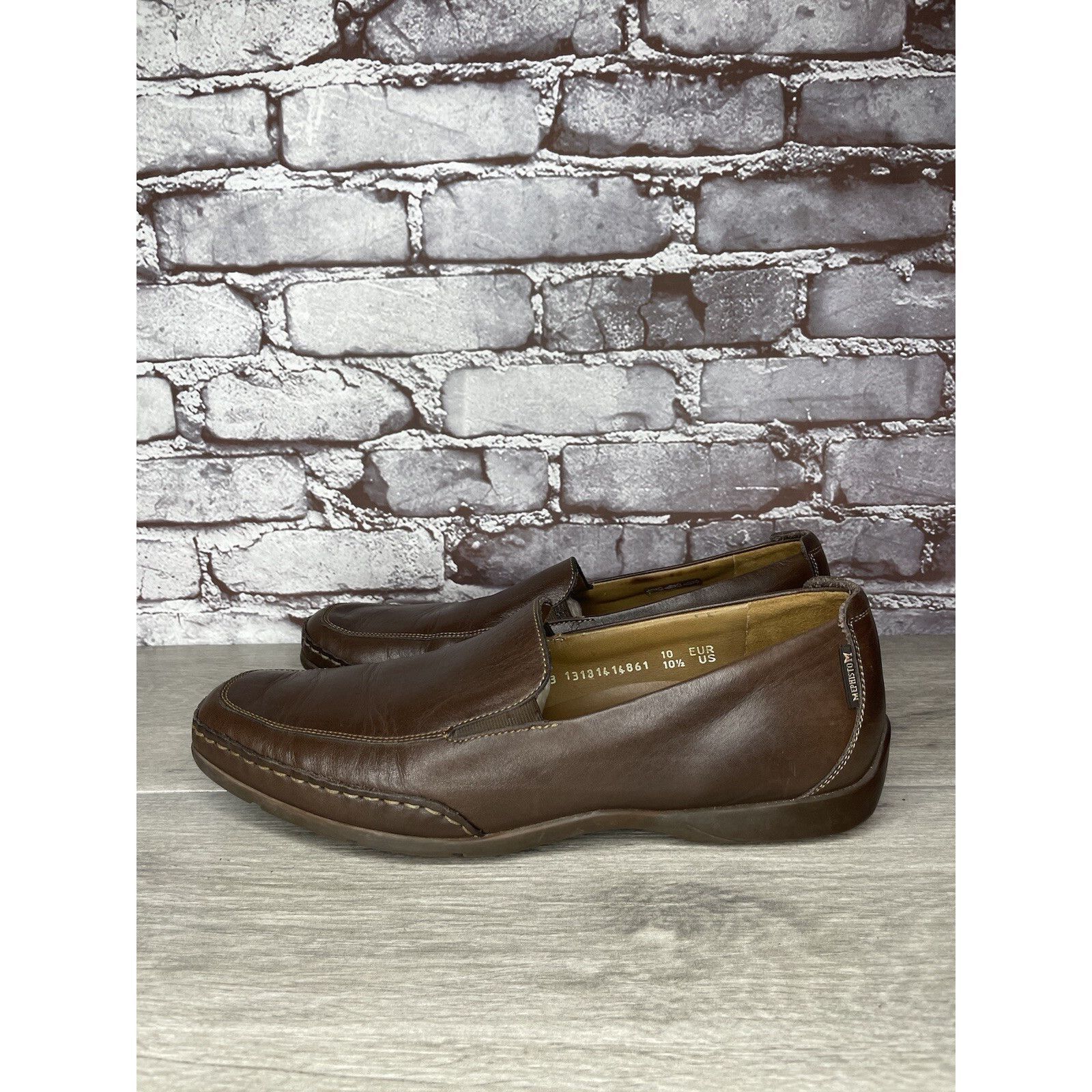 Mephisto Mephisto Loafers Men Sz 10.5 Brown Leather Slip On Moc Cool Size US 10.5 / EU 43-44 - 16 Thumbnail