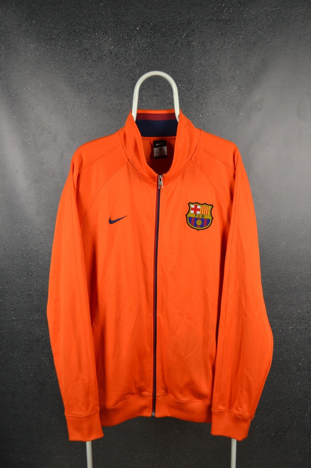 Nike FC Barcelona vintage Nike soccer track jacket orange Size US XL / EU 56 / 4 - 1 Thumbnail