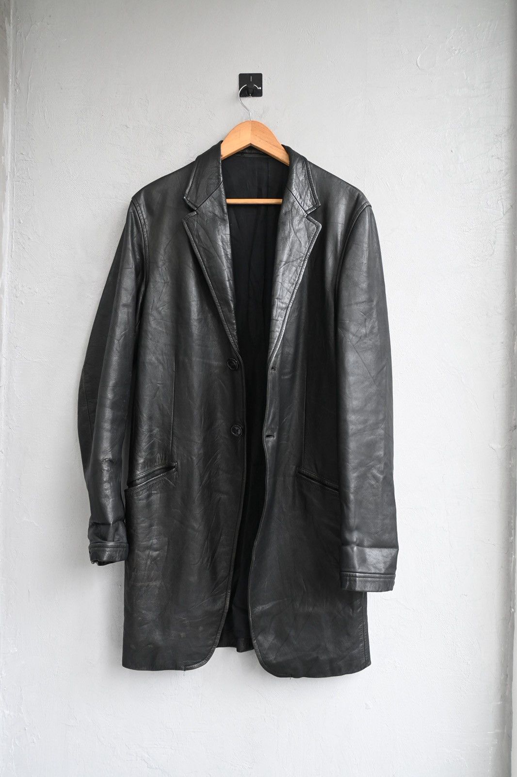 Yohji Yamamoto Yohji Yamamoto Pour Homme AW1997 leather overcoat Size US M / EU 48-50 / 2 - 5 Thumbnail