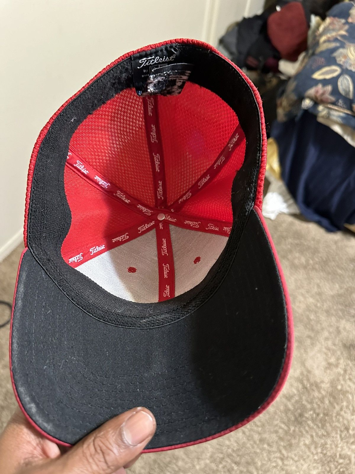 Titleist × Vintage Vintage New Era Titleist Pro V1 hat 00s size small/ medium Size ONE SIZE - 7 Thumbnail