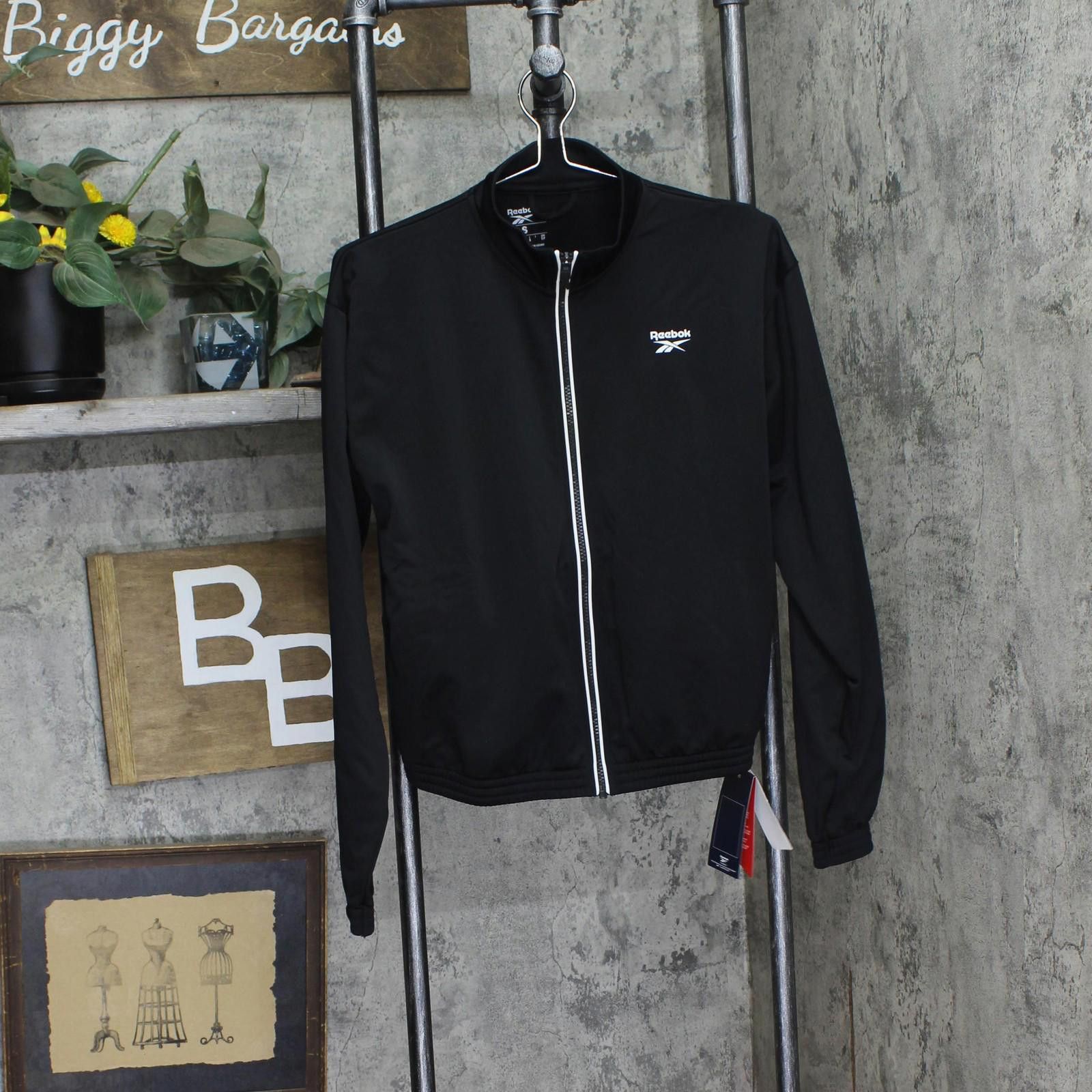 Reebok Nwt Reebok Womens Banded Track Jacket It5643 Black / White S Size S / US 4 / IT 40 - 1 Thumbnail