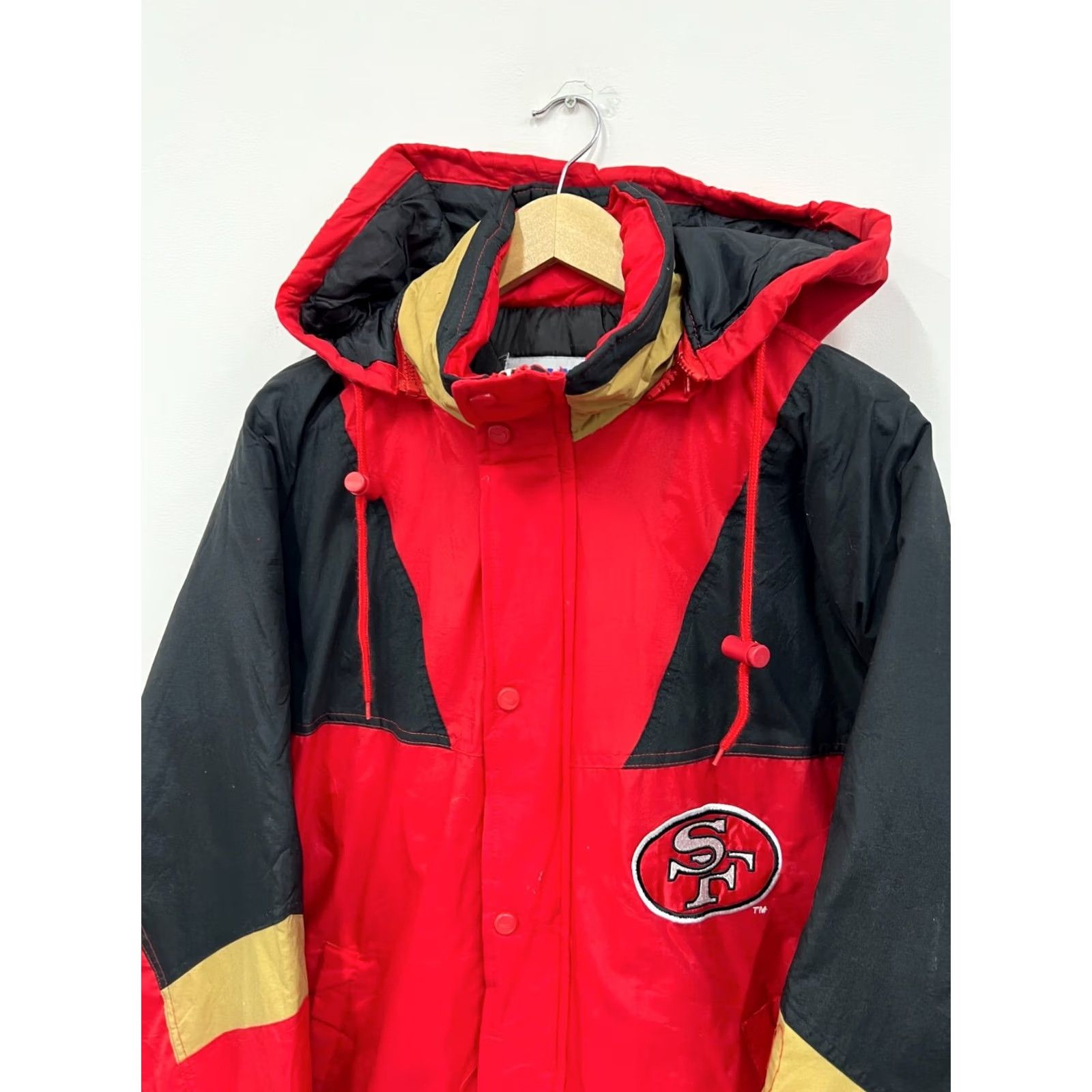 Chalk Line Chalk Line Vintage Jacket Mens Size M San Francisco 49ers Black Red Nylon Lined Zipper Logo Streetwear Jacket Size US M / EU 48-50 / 2 - 3 Thumbnail