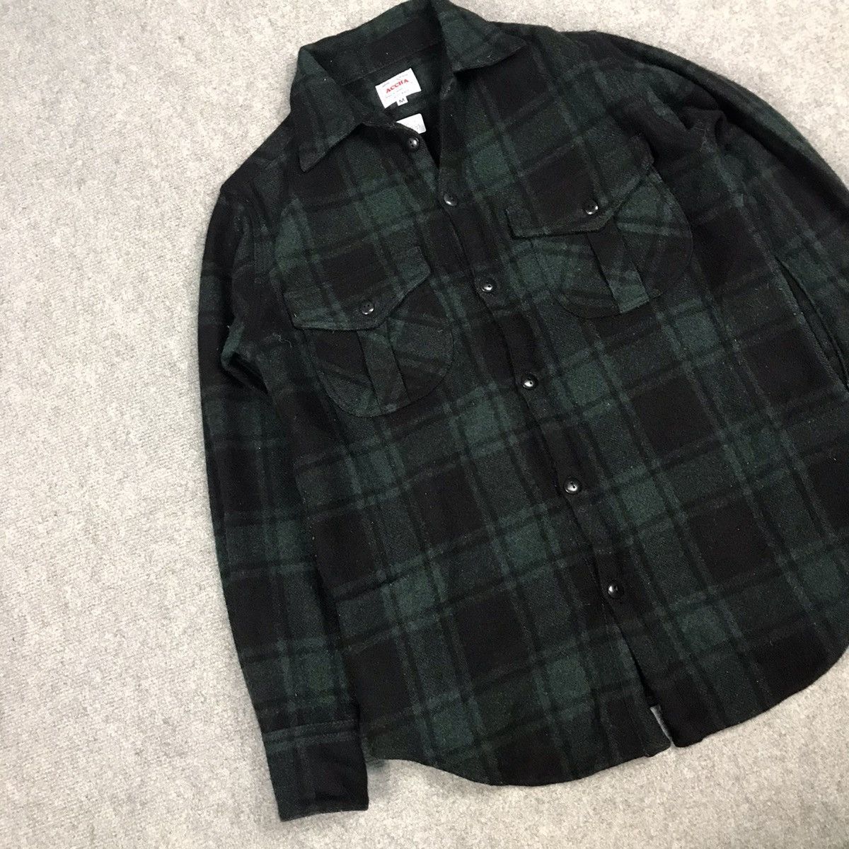 Japanese Brand ACCHA MADE IN JAPAN UNITY MADE WOOL BUTTON UP SHIRT JACKET Size US M / EU 48-50 / 2 - 4 Thumbnail
