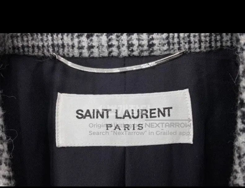Saint Laurent Paris Saint Laurent Paris Gingham Alpaca Wool Coat Size US M / EU 48-50 / 2 - 4 Thumbnail