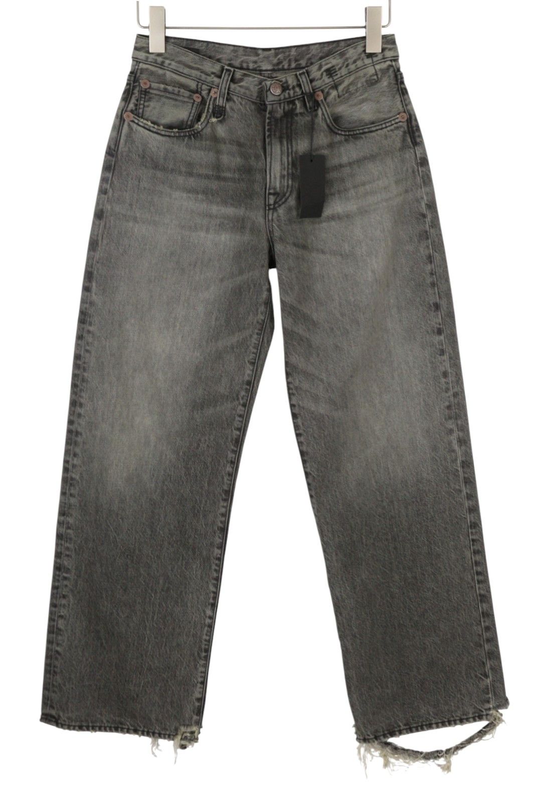 R13 D'ARCY LOOSE 25 Leyton Black Distress PF26 Jeans 88926 Size 25" / US 0 / IT 36 - 1 Thumbnail