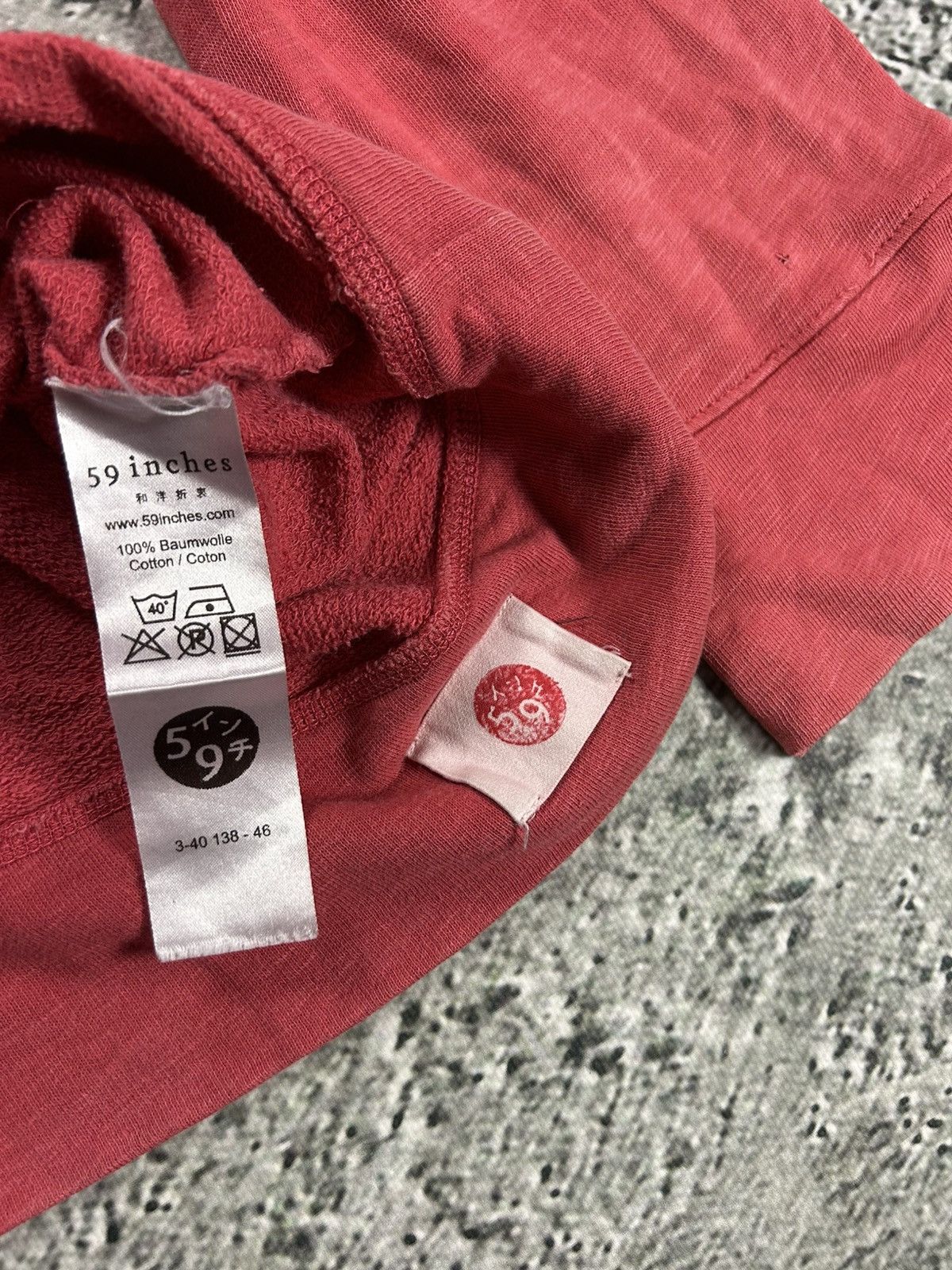 Japanese Brand 59 inches zip hoodie pink Japanese fabric Size US XL / EU 56 / 4 - 6 Thumbnail