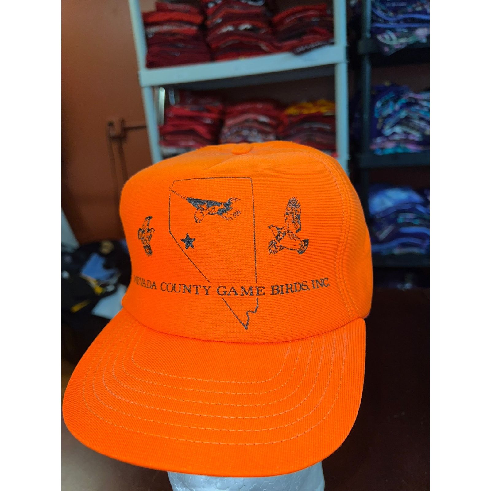 Vintage Vintage Bird Hunting Hat Nevada County Game Snapback Cap VTG Size ONE SIZE - 3 Thumbnail