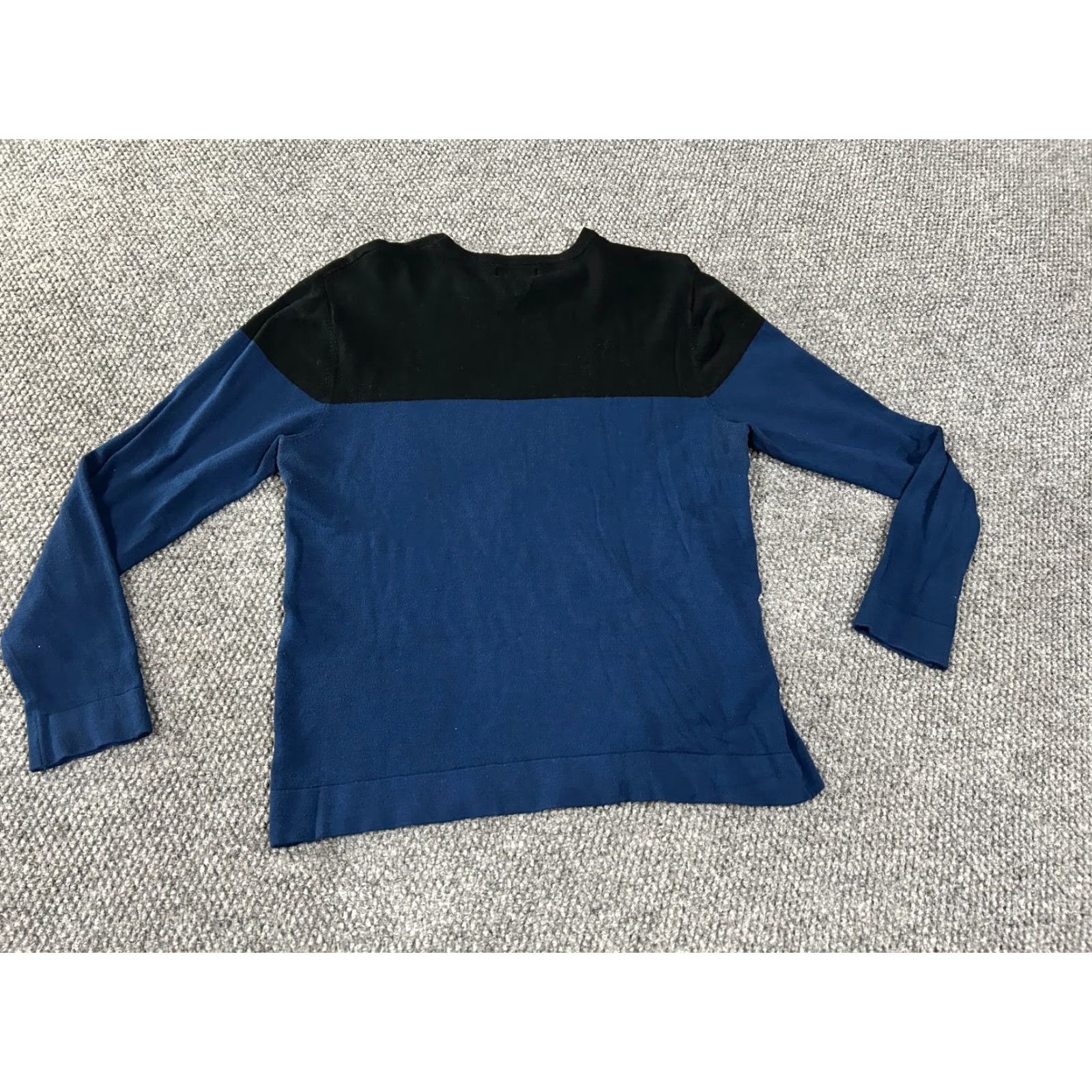 Zara Zara Sweater Mens Large L Colorblock Knit Pullover Crew Neck Long Sleeve Casual Cotton Cable-Knit Pink? Blue Black Gray Size US L / EU 52-54 / 3 - 6 Thumbnail