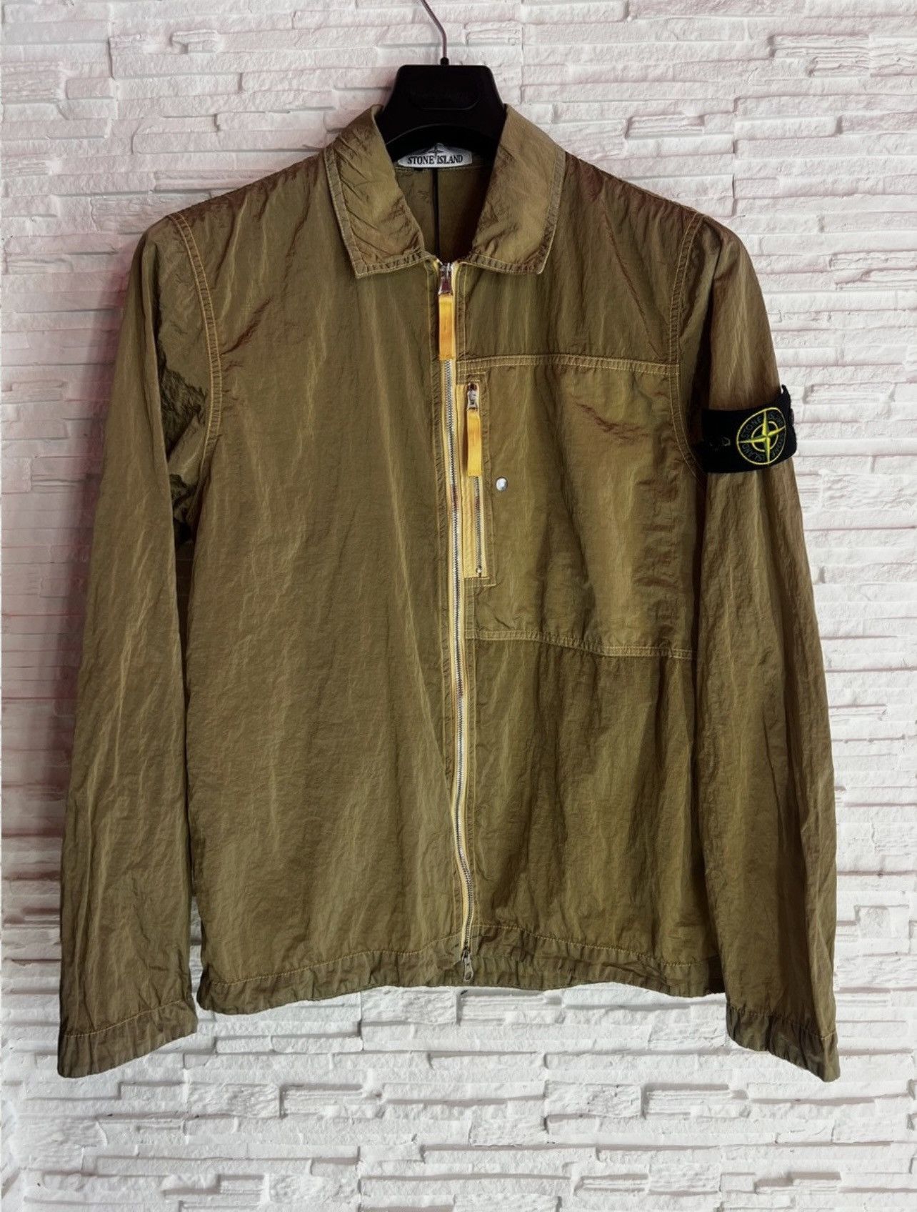 Stone Island Stone Island Nylon Metal Zip Overshirt – Mustard – Size M Size US M / EU 48-50 / 2 - 2 Thumbnail