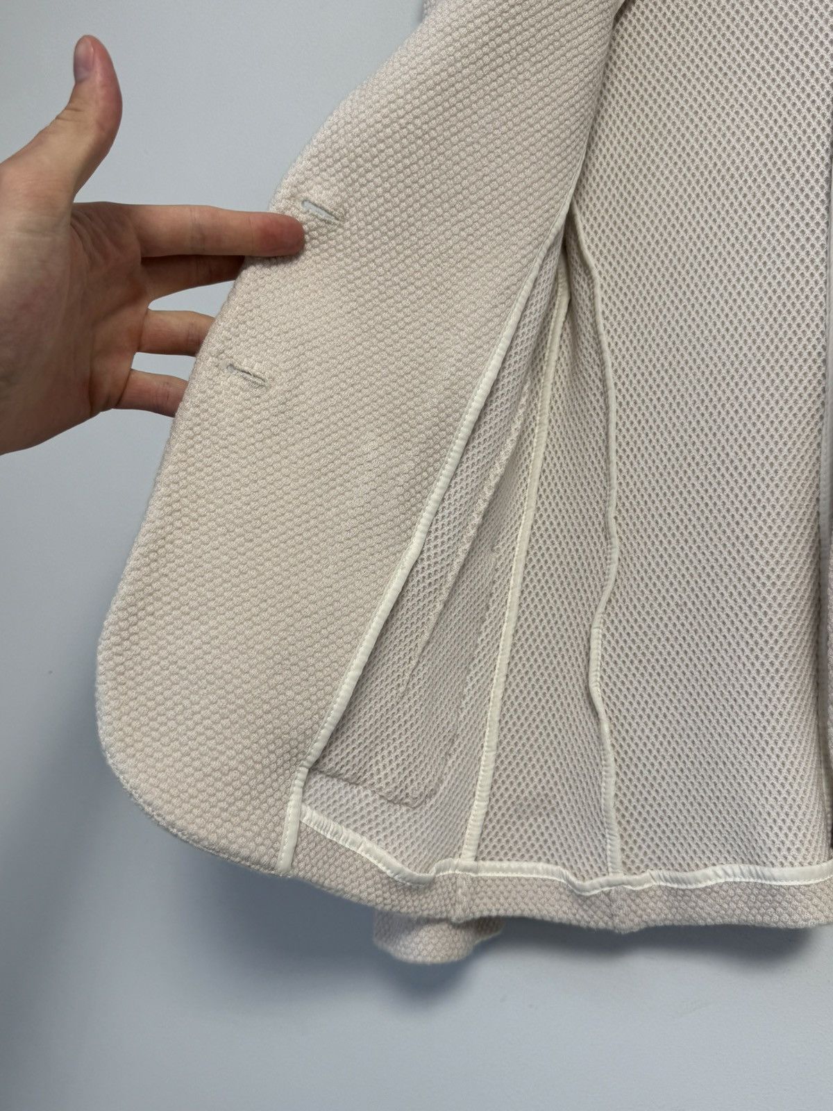 Circolo 1901 Circolo 1901 Women’s Cotton Blazer Jacket Beige Textured Size S / US 4 / IT 40 - 8 Thumbnail