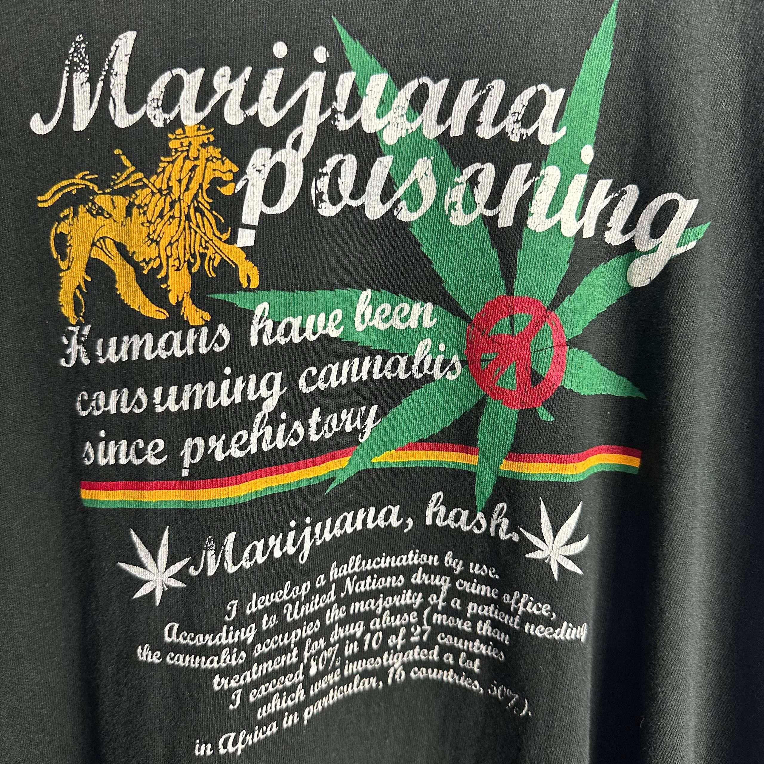 Vintage Vintage Marijuana Peace Hash Long Sleeve Size US L / EU 52-54 / 3 - 4 Thumbnail