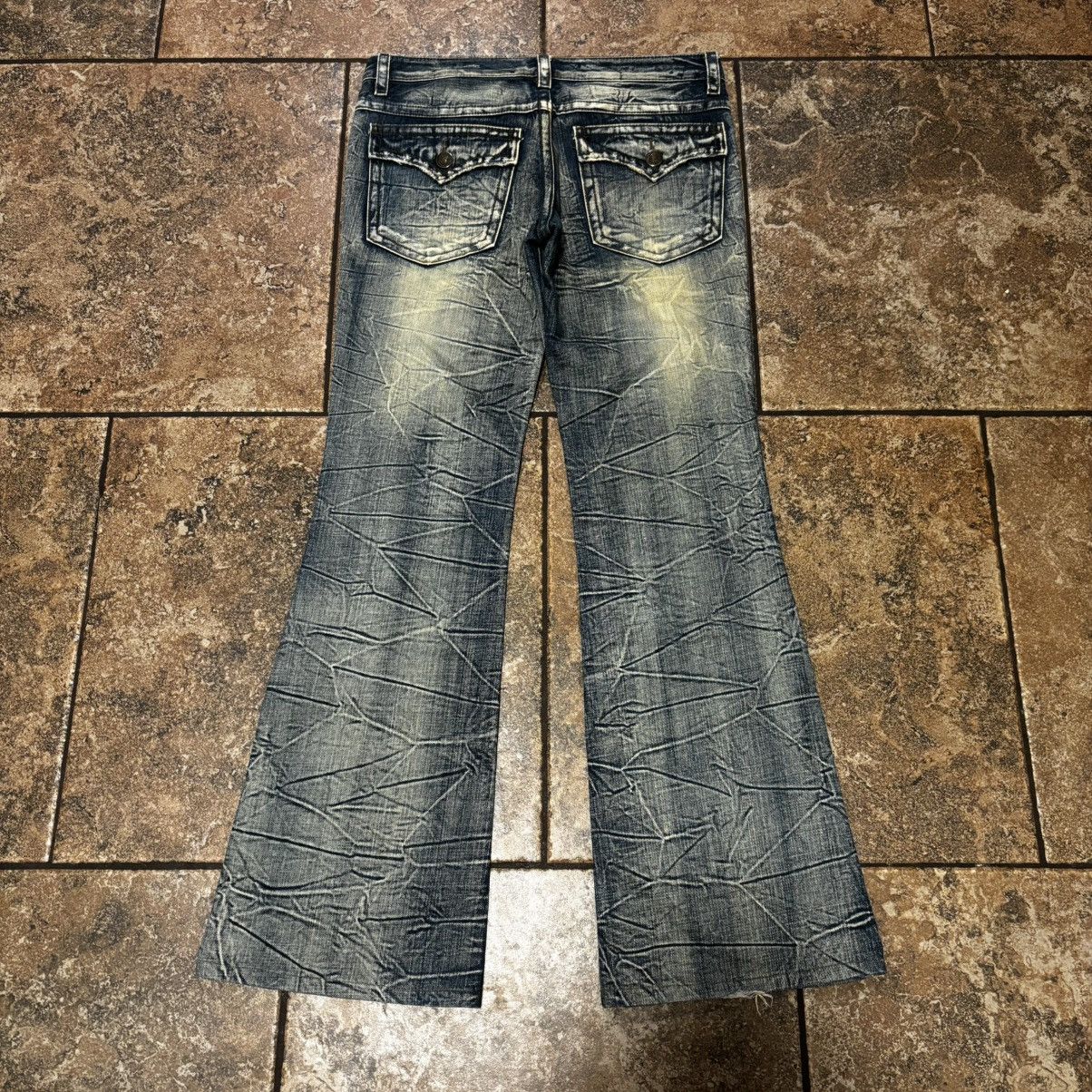 90s Japanese tag flared jeans beautiful wash