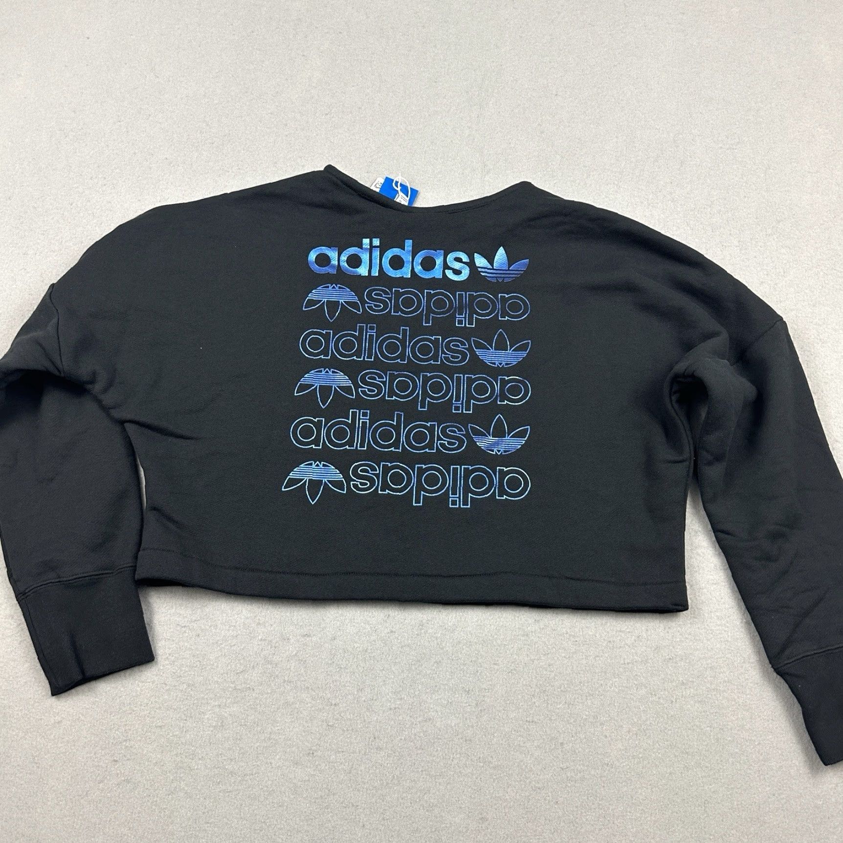 Adidas Adidas Sweatshirt Women Small Black Logo Essential Crewneck Pullover Size S / US 4 / IT 40 - 4 Thumbnail