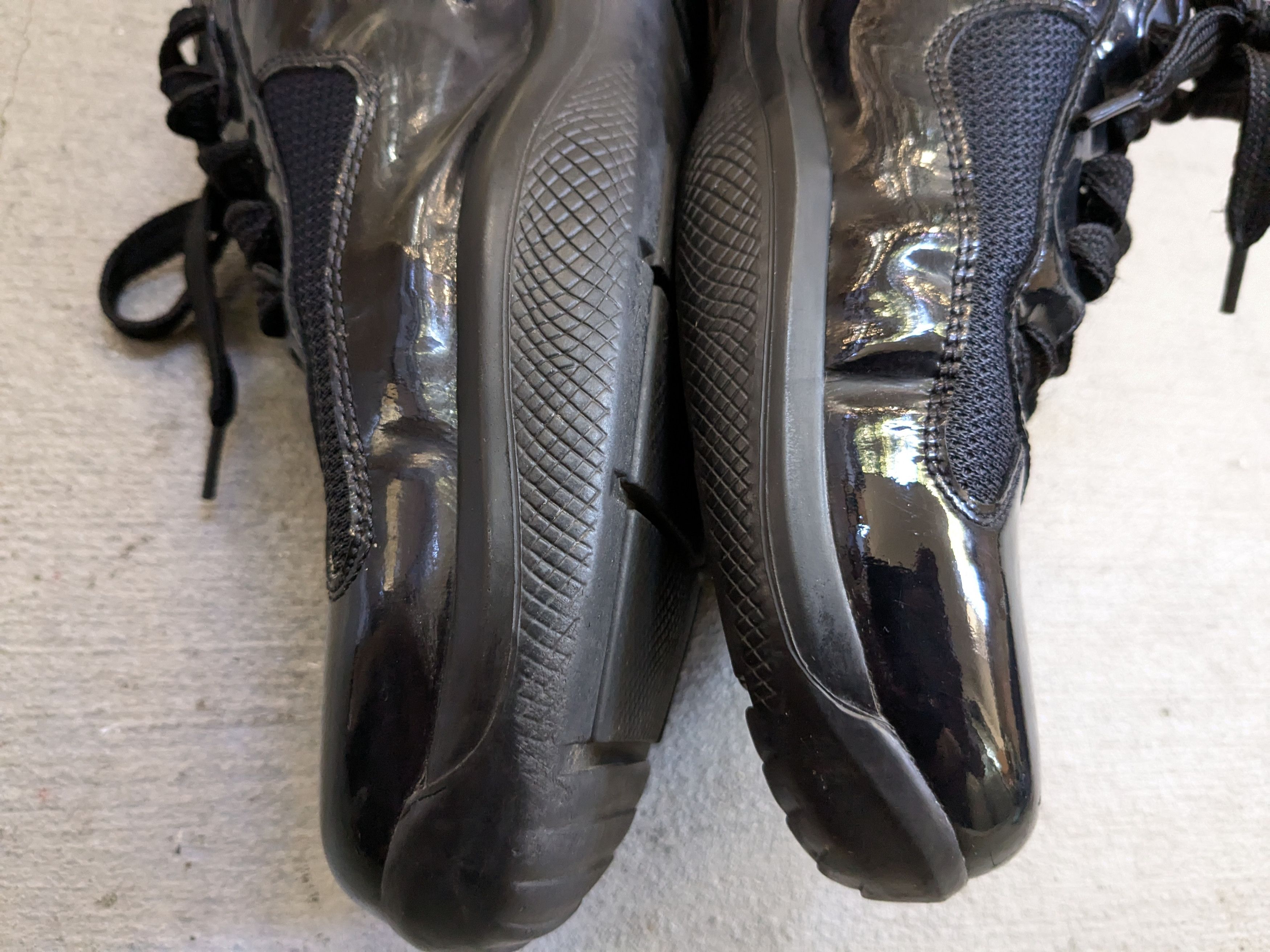 Prada Prada America's Cup Black Patent Leather Red 11.5 Low Tops Size US 11.5 / EU 44-45 - 10 Thumbnail