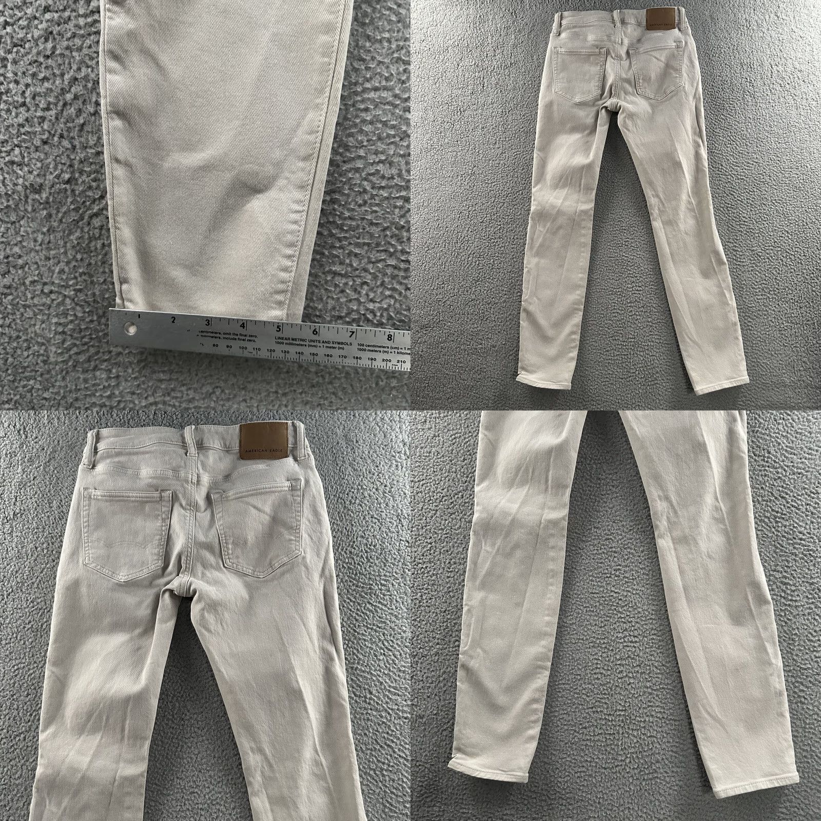 American Eagle Outfitters VINTAGE American Eagle Jeans Athletic Skinny Distressed 29x29 Beige Cotton Blend Mens Jeans Size US 29 - 9 Thumbnail