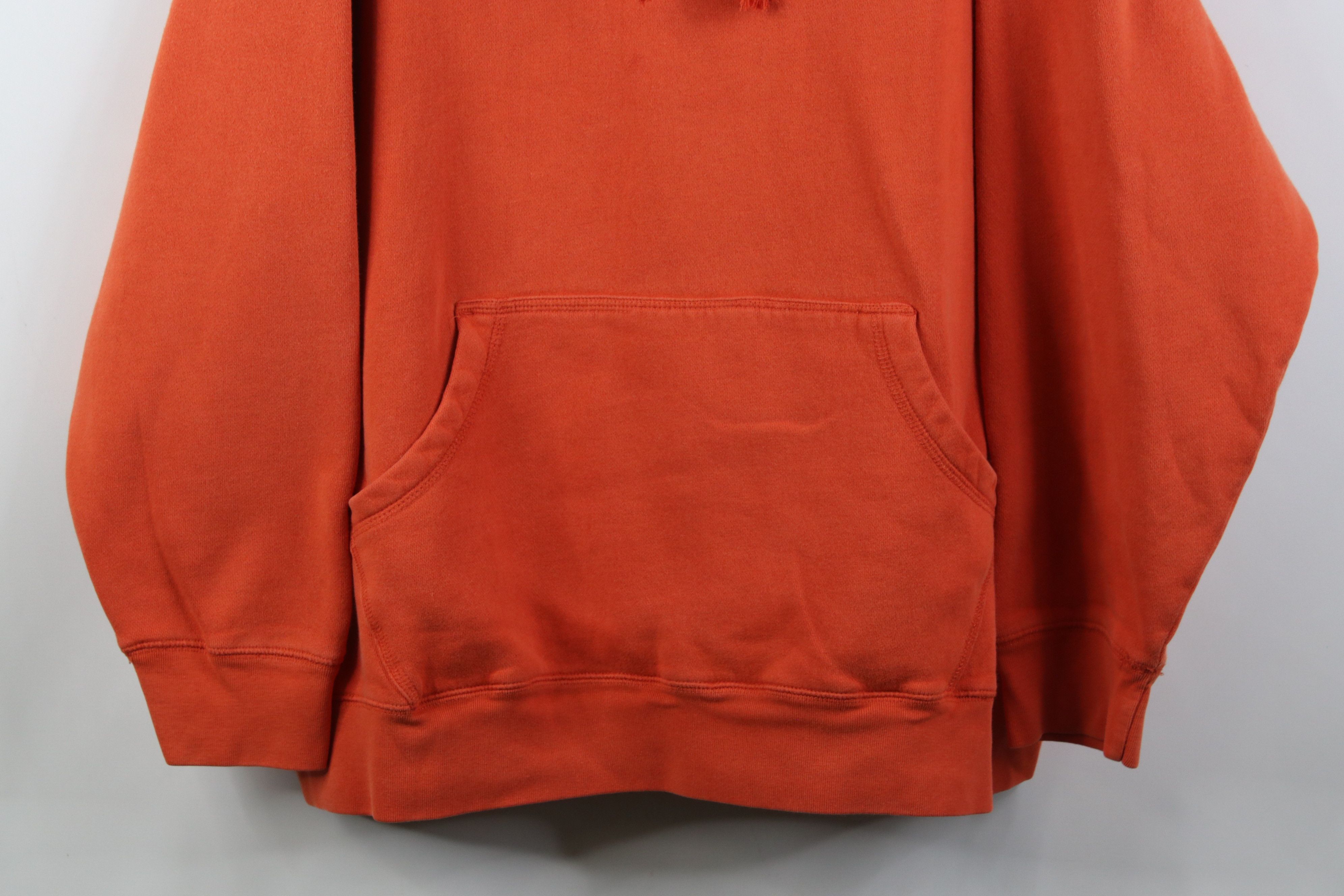 Vintage Vintage 90s Y2K Streetwear Blank Hoodie Sweatshirt Orange Size US XXL / EU 58 / 5 - 3 Thumbnail