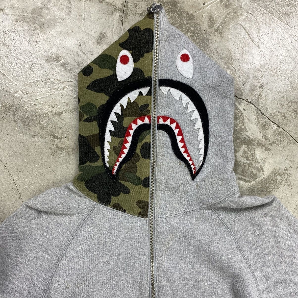 Bape Shark Half Zip Pullover Hoodie Size US S / EU 44-46 / 1 - 3 Thumbnail