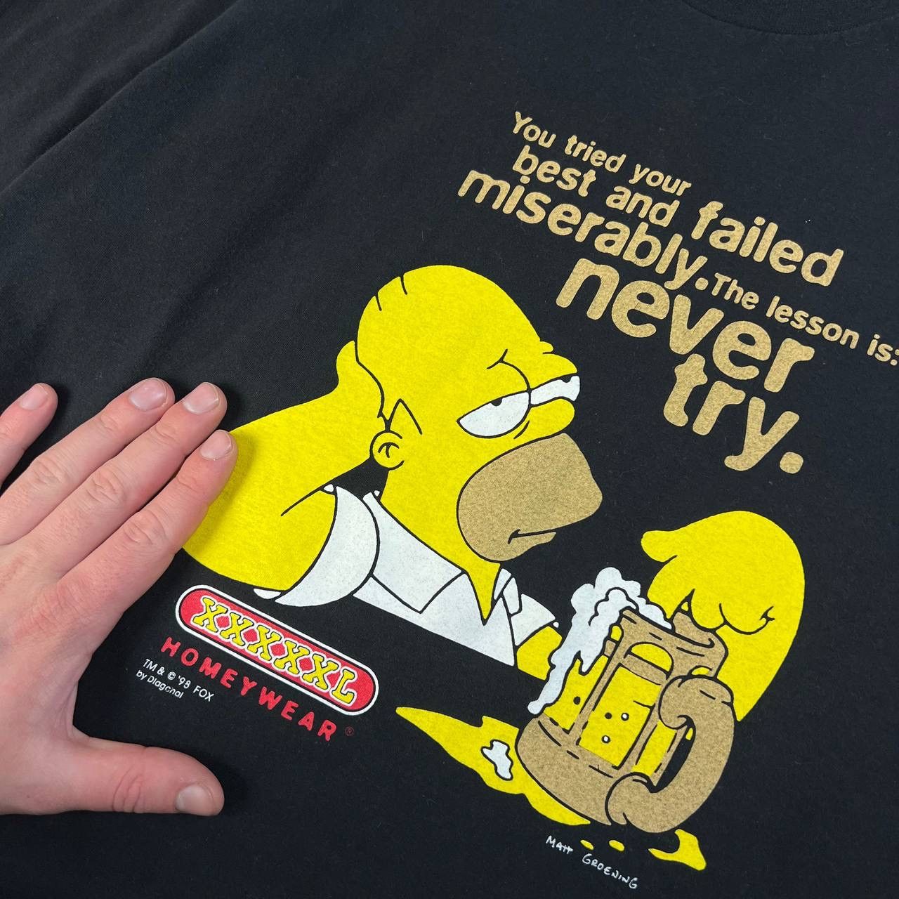 The Simpsons The Simpsons Vintage 1998s Humor Cartoon T-Shirt 1TS36 Size US L / EU 52-54 / 3 - 3 Thumbnail