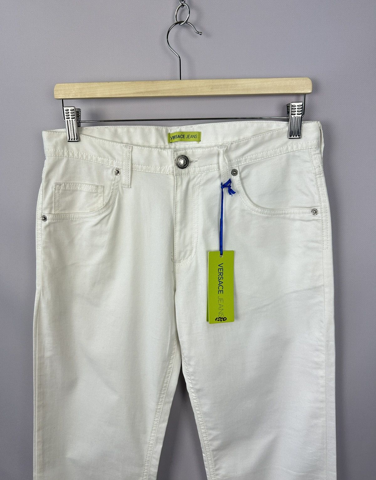 Versace × Versace Jeans Couture Versace Jeans White Jeans Pants Sz W30 L34 NWT Luxury Size US 30 / EU 46 - 2 Thumbnail