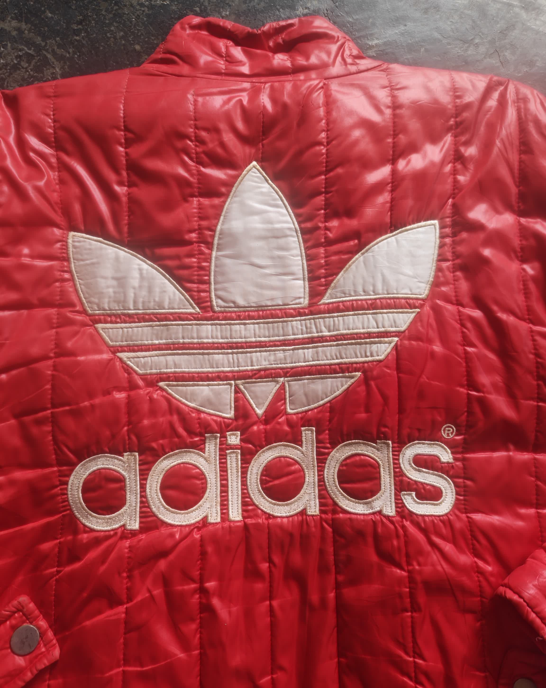 Adidas Adidas Originals Vintage Trefoil Quilted Jacket Red Size M Size US M / EU 48-50 / 2 - 1 Thumbnail