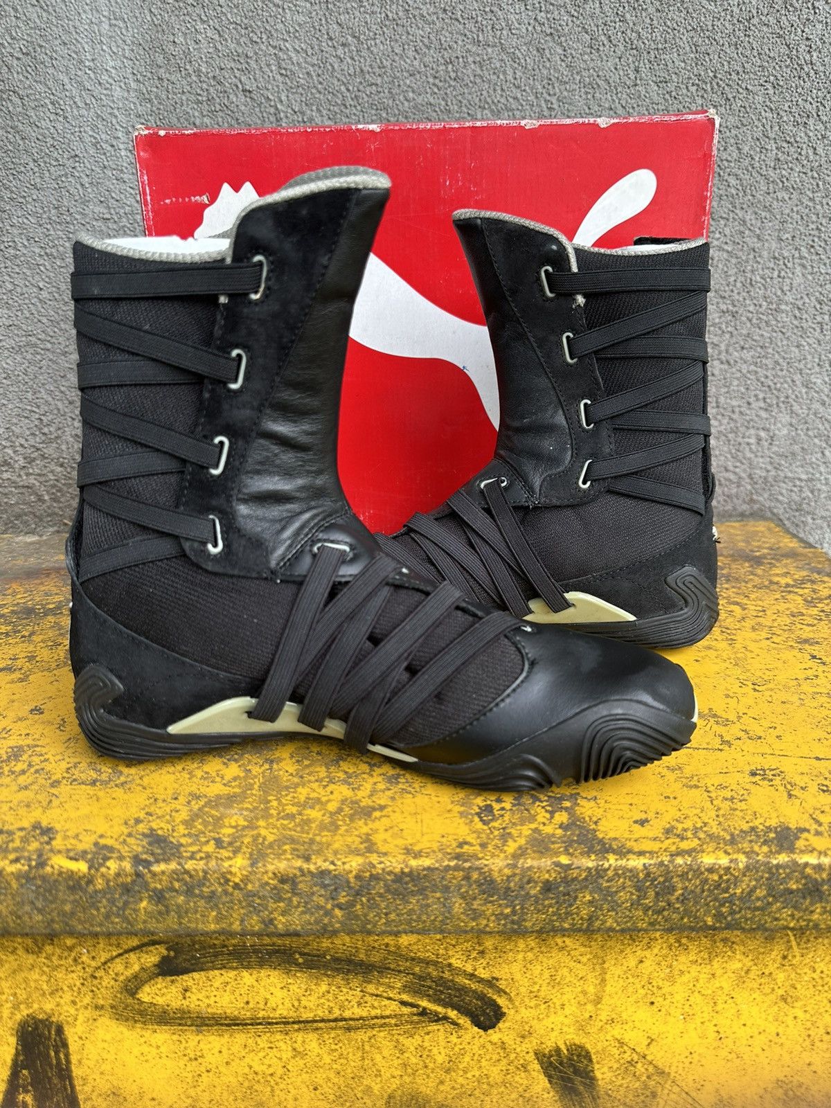 Puma Puma Slidre mid moto shoes vintage archive mostro Size US 8 / IT 38 - 1 Thumbnail