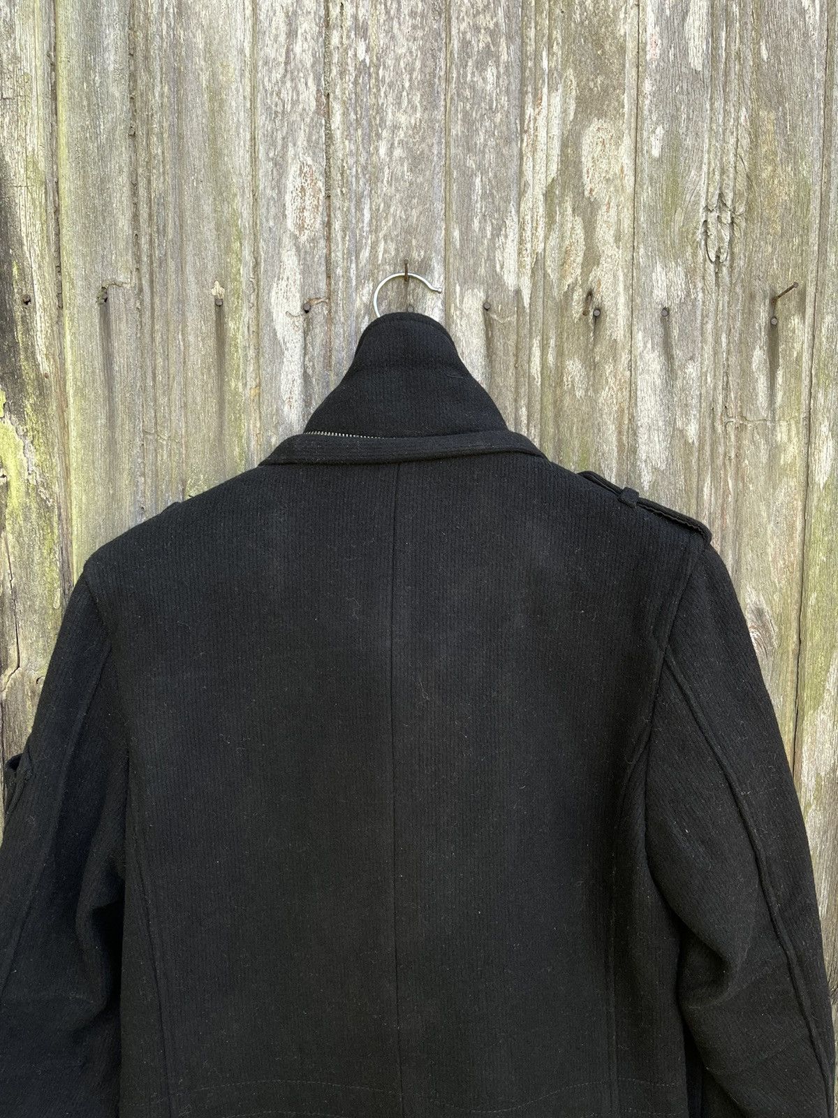 Tornado Mart Tornado Mart Black Military-Inspired Wool Coat Size US S / EU 44-46 / 1 - 14 Thumbnail