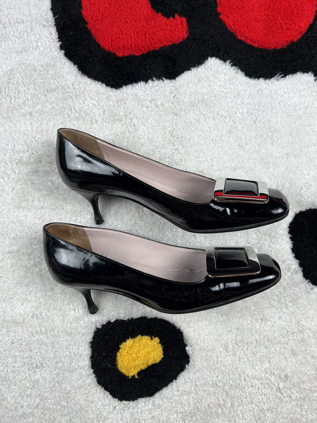 Celine Vintage Celine Luxury Italy Leather Black Pumps Y2K Heels Size US 6 / IT 36 - 5 Thumbnail