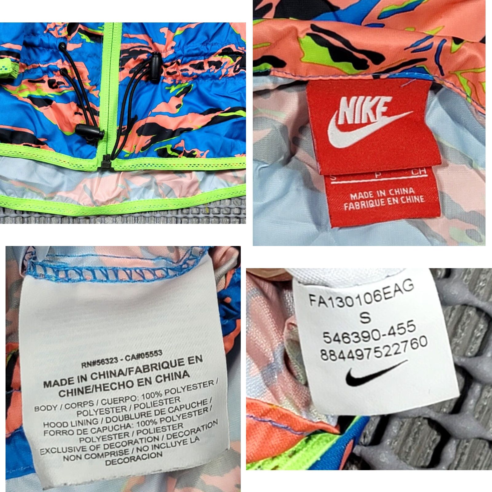 Nike Nike Windrunner Jacket Multicolor Camouflage Hooded Short Zip S Women Windbreaker 90s Retro Athletic Mens Womens Size S / US 4 / IT 40 - 8 Thumbnail