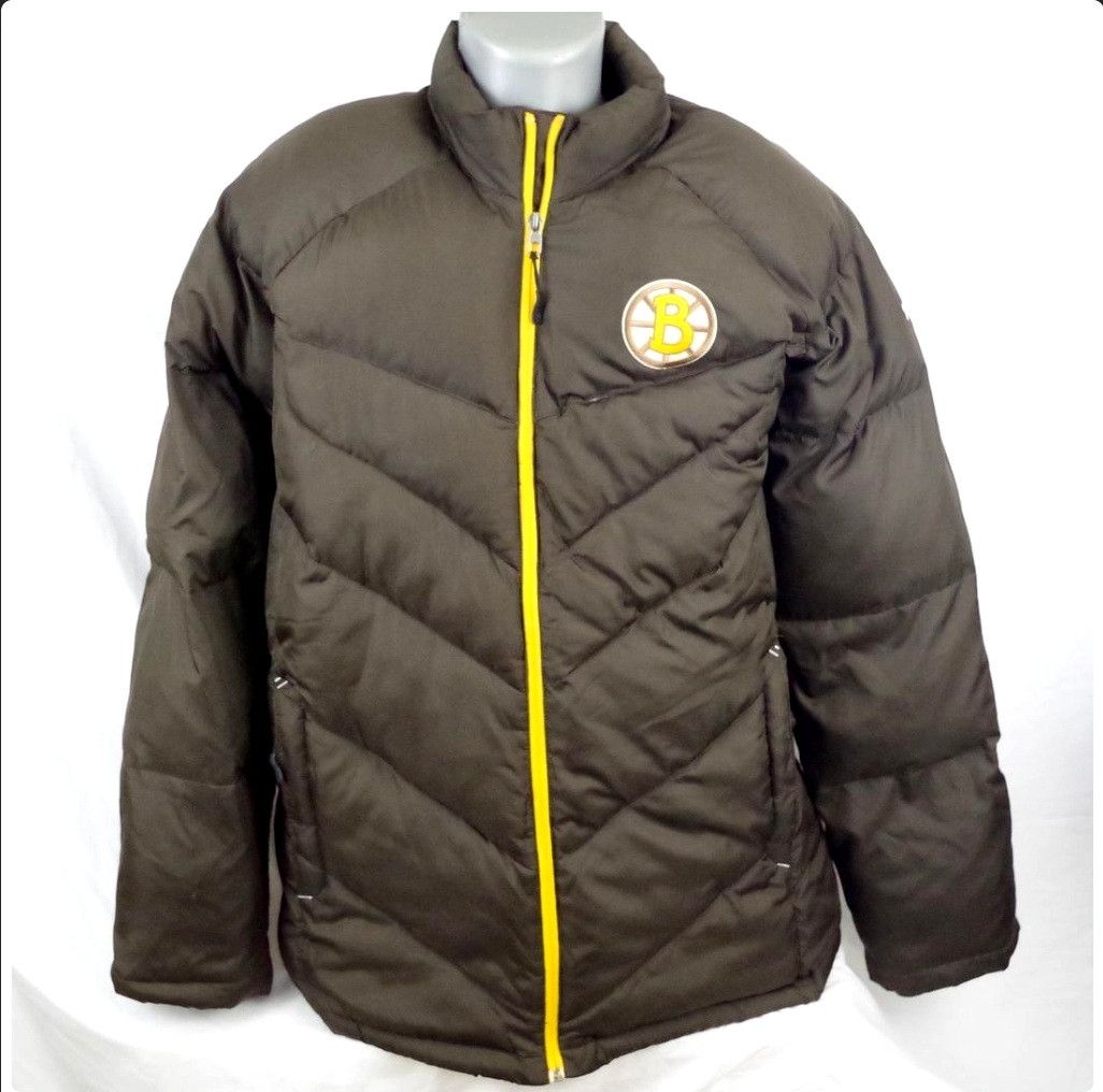 Reebok Boston Bruins Reebok 2010 NHL Brown Puffer Coat Jacket SZ XL Size US XL / EU 56 / 4 - 1 Thumbnail