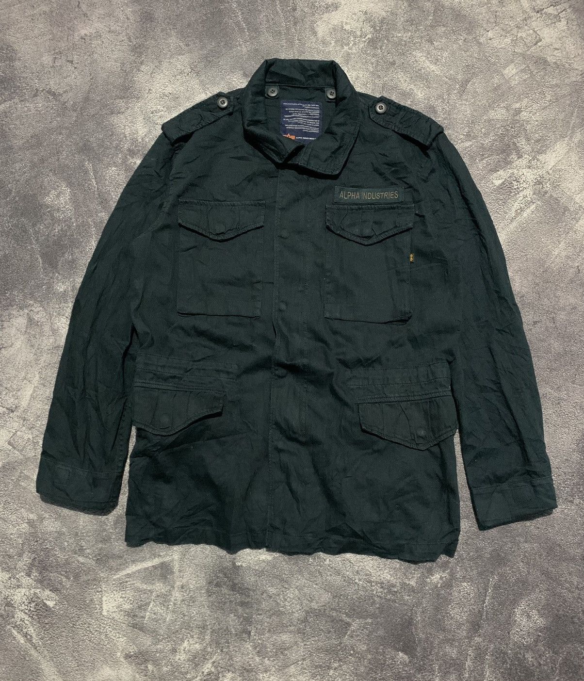 ジャケット・アウター ALPHA INDUSTRIES INC,cotton army jacket Vintage!! Alpha Industries Inc Windbreaker Jacket Big Spell