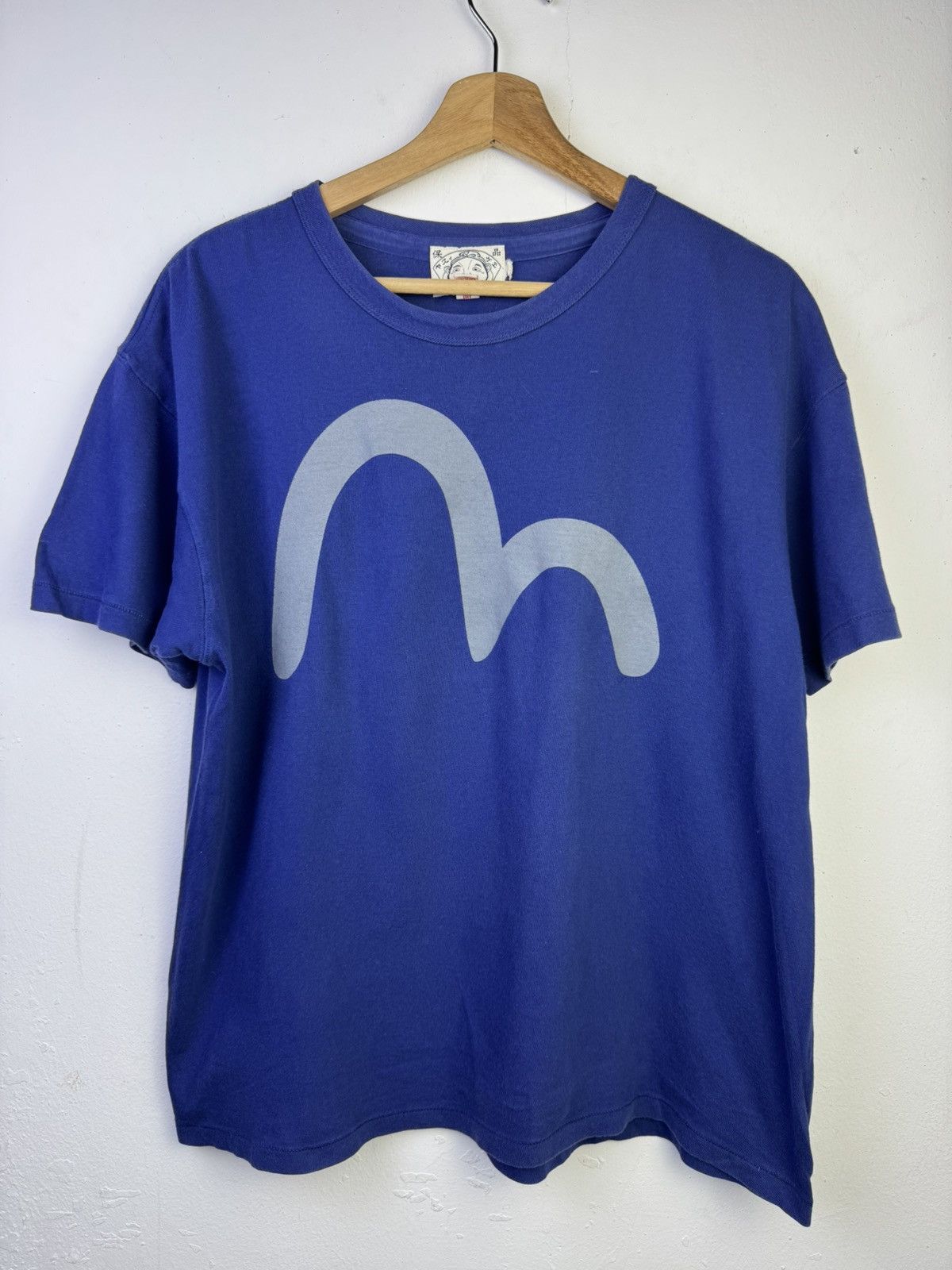 Evisu vintage Evisu blue T-shirt with a light grey seagull logo Size US M / EU 48-50 / 2 - 1 Thumbnail