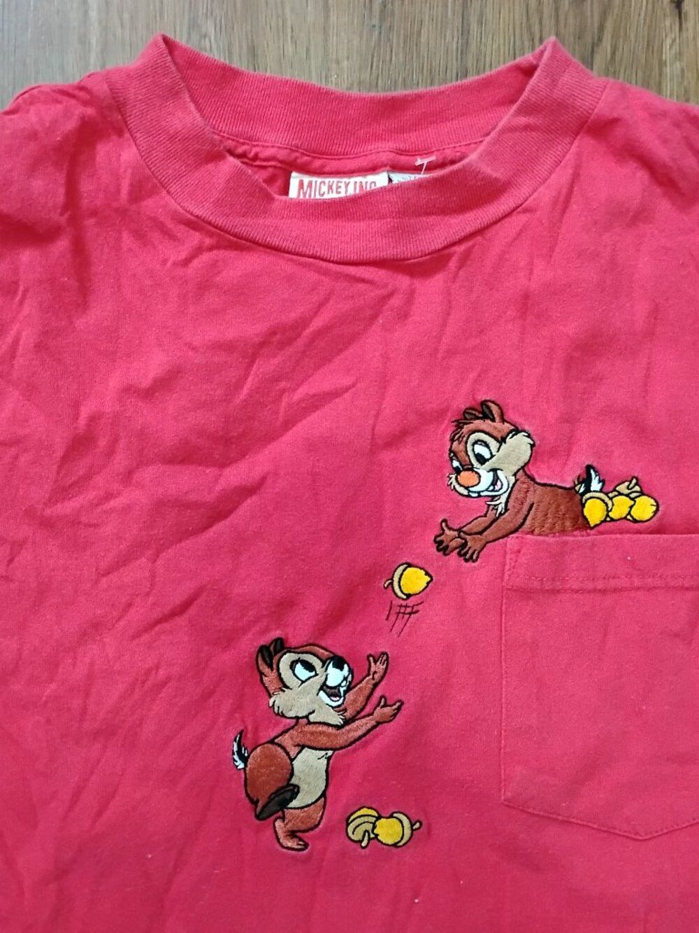 Disney Vintage Chip & Dale Rescue Rangers Pocket T-Shirt Size US XL / EU 56 / 4 - 1 Thumbnail