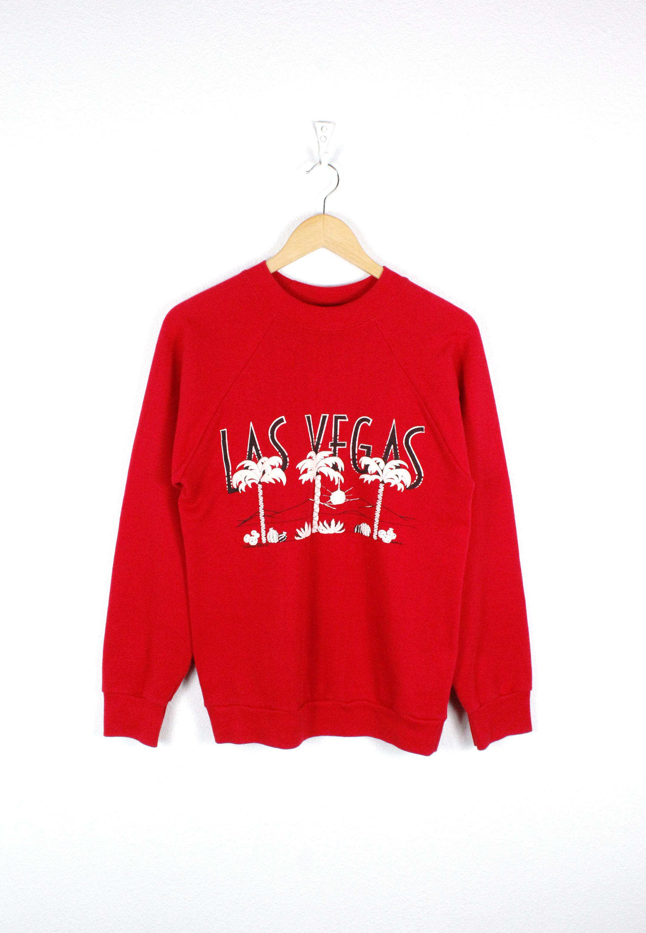 Fruition × Vintage Vintage Las Vegas Graphic Print Logo Red Crew Sweatshirt 90s Size US S / EU 44-46 / 1 - 1 Thumbnail