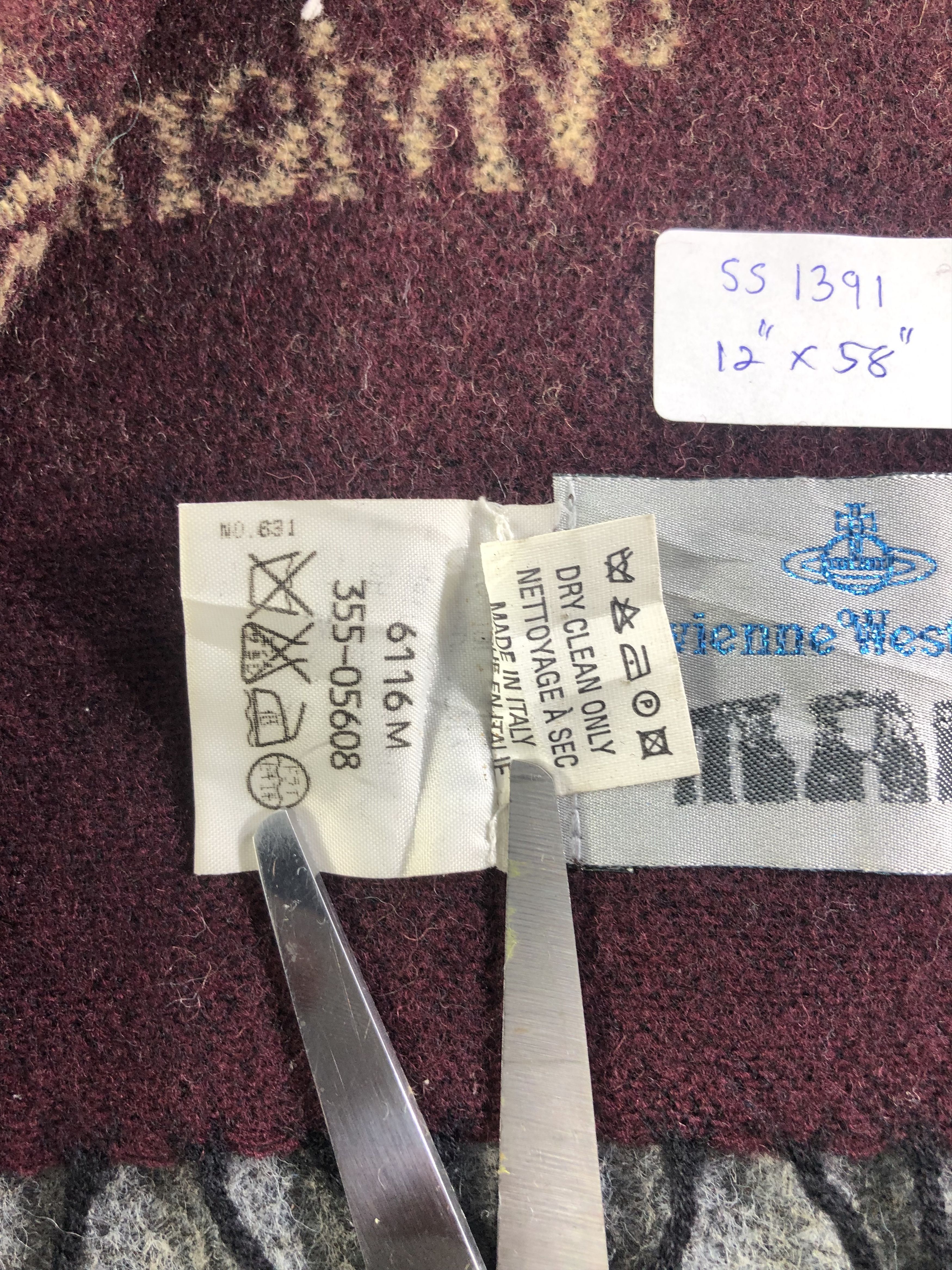 Vivienne Westwood Vivienne Westwood Wool Scarf / Muffler / Neckwear SS1391 Size ONE SIZE - 6 Thumbnail